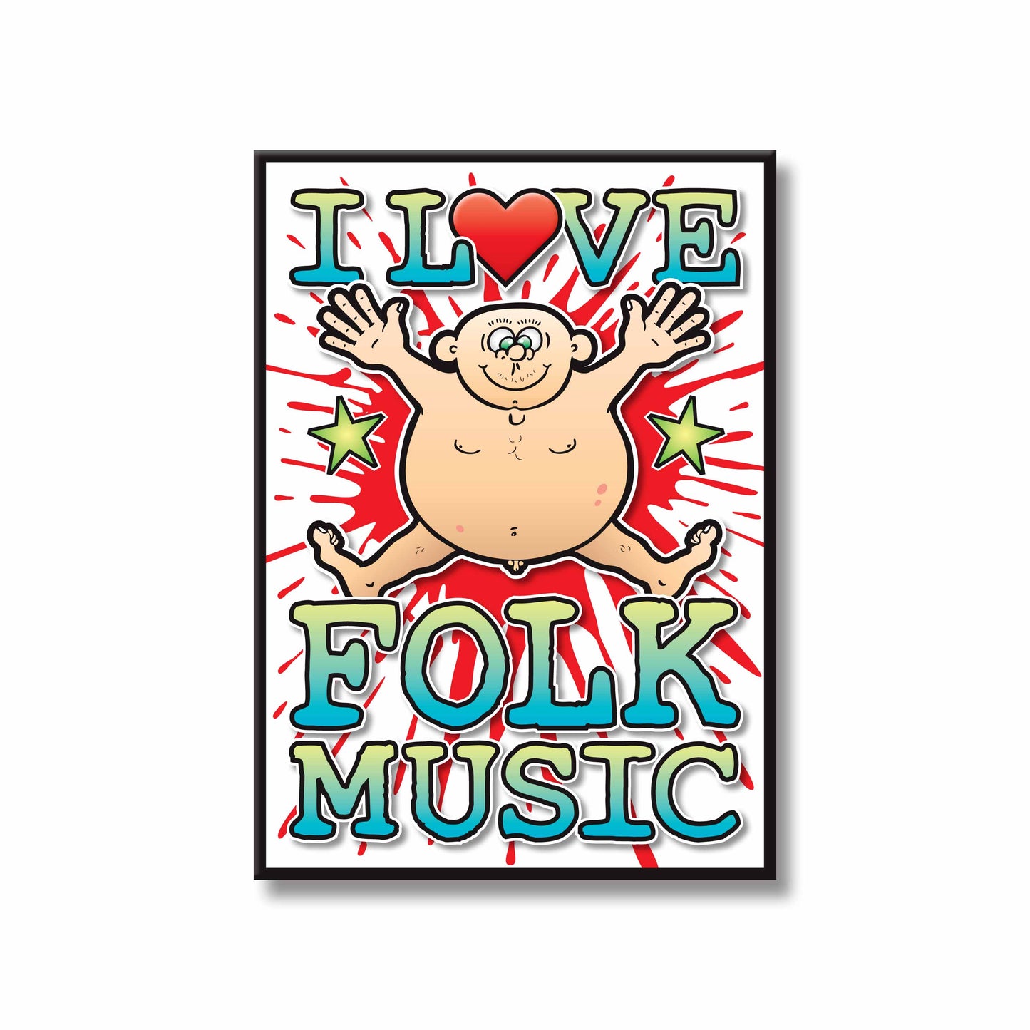 Folk Music Art Print / Love Music Poster / Wall Décor / Rock Guru