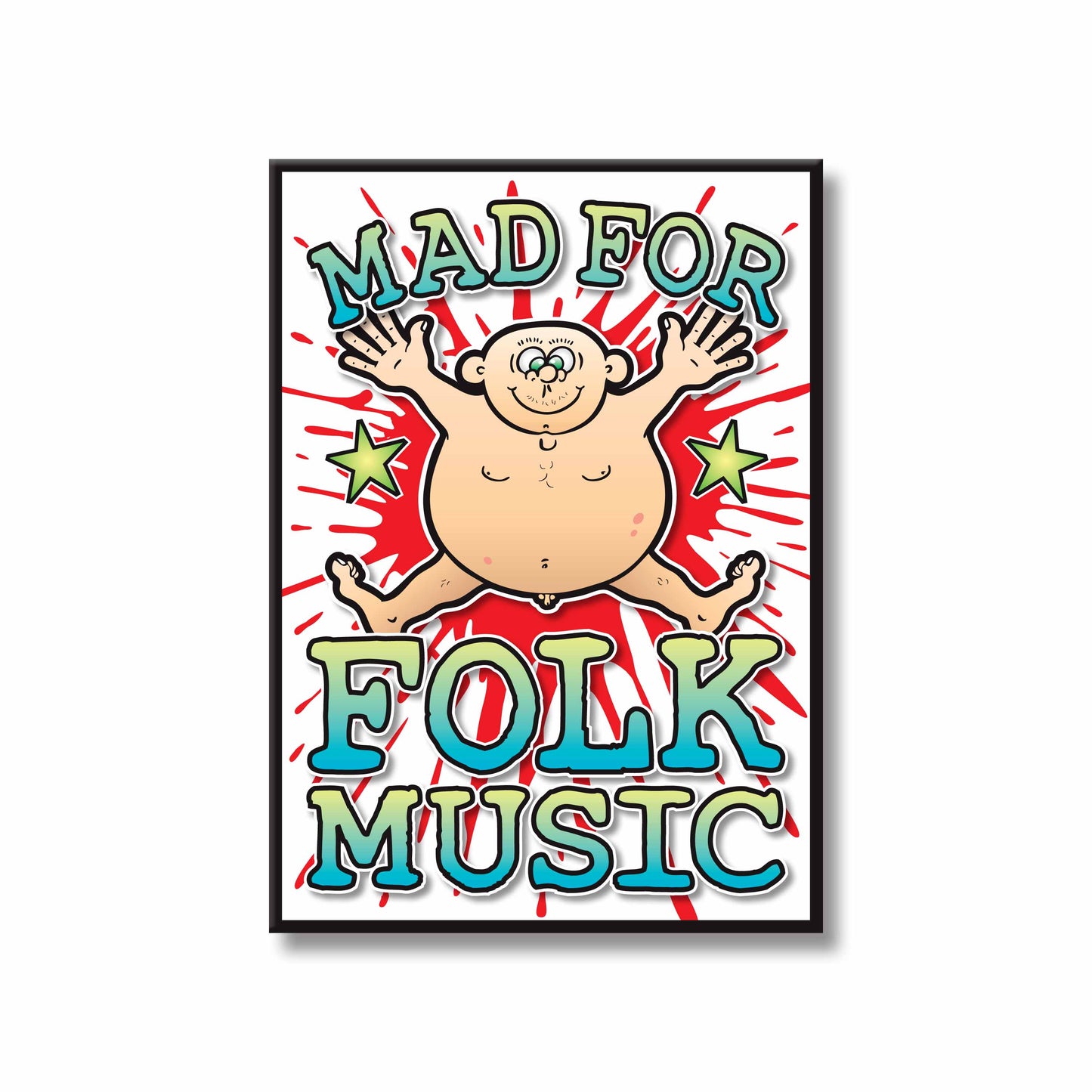Folk Music Art Print / Mad For Music Poster / Wall Décor