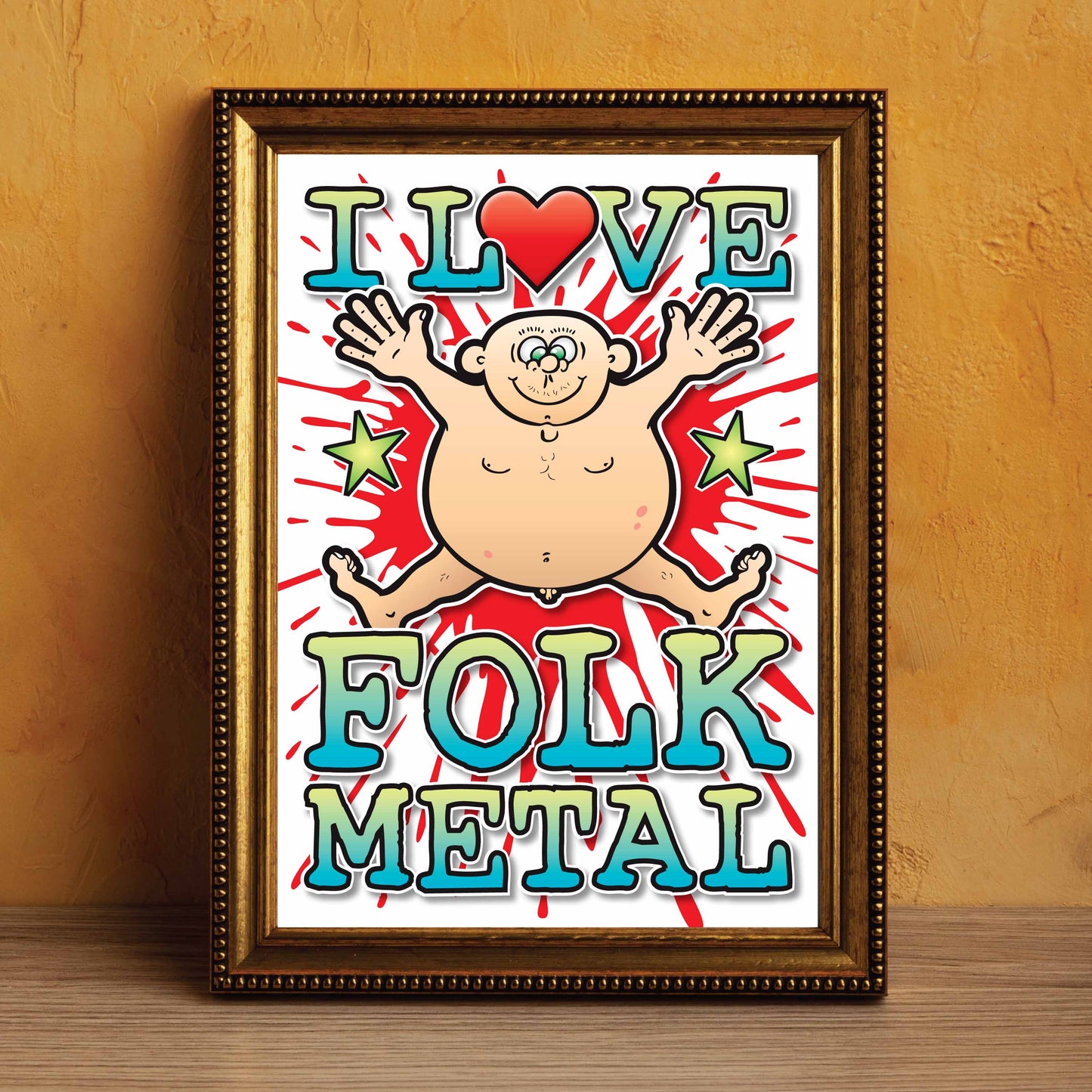 Folk Metal Art Print / Love Music Poster / Wall Décor / Rock Guru