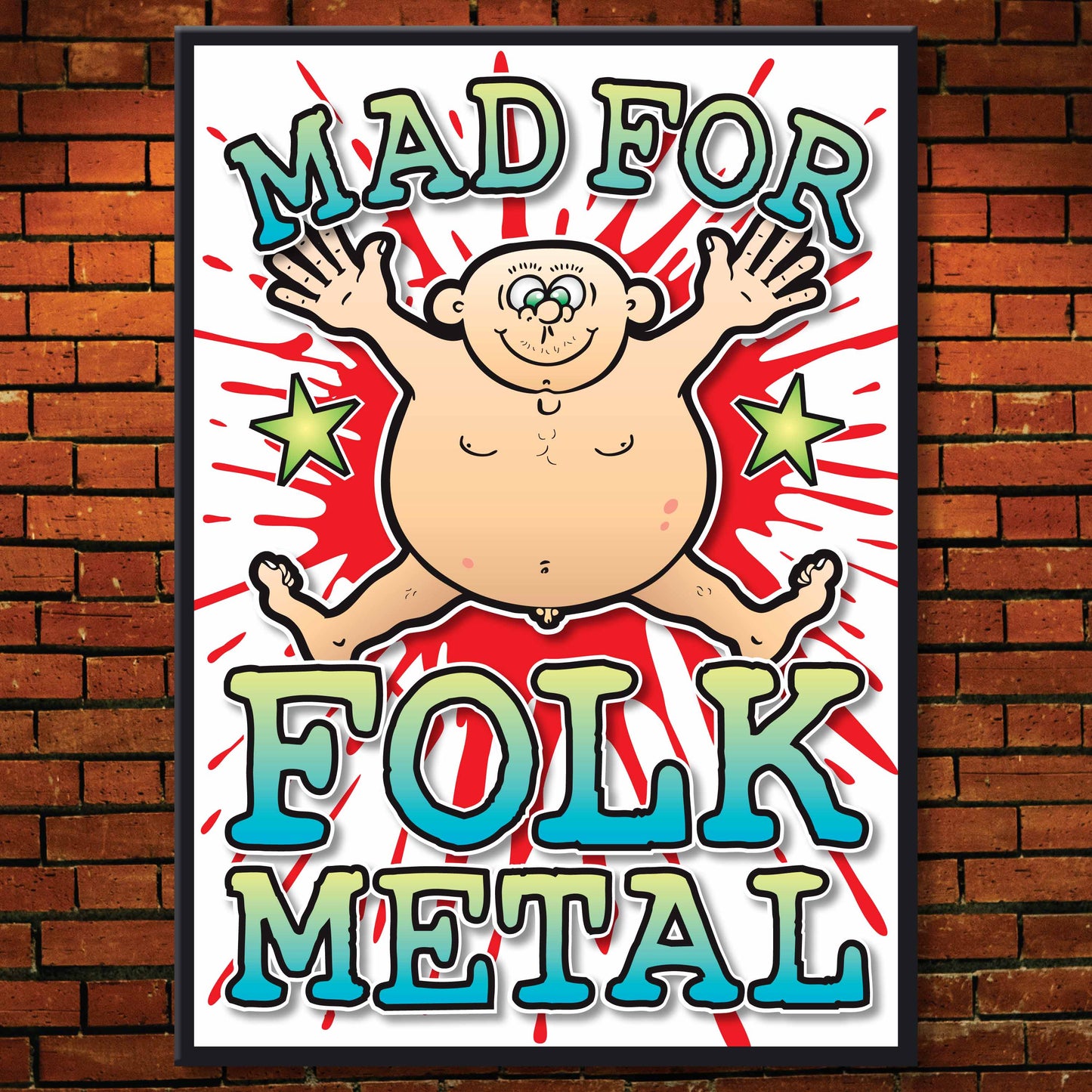 Folk Metal Art Print / Mad For Music Poster / Wall Décor