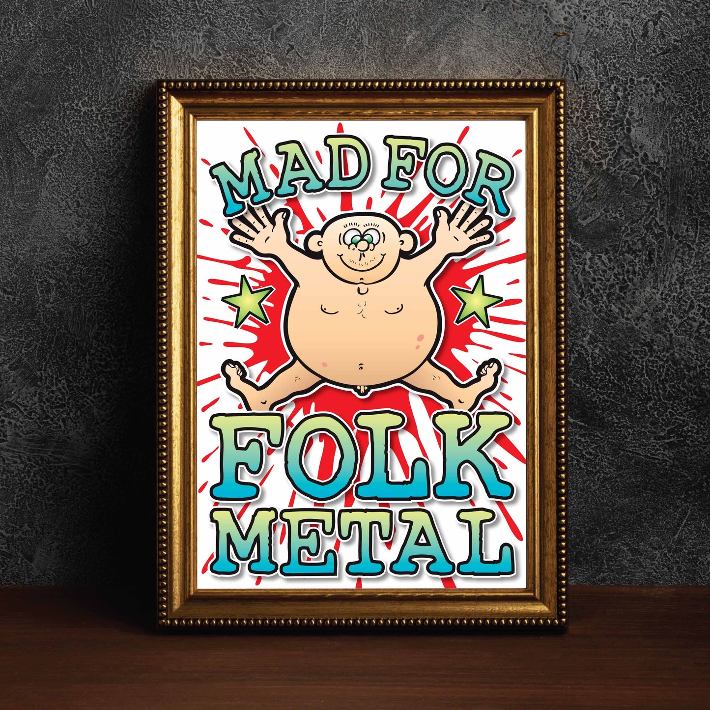 Folk Metal Art Print / Mad For Music Poster / Wall Décor