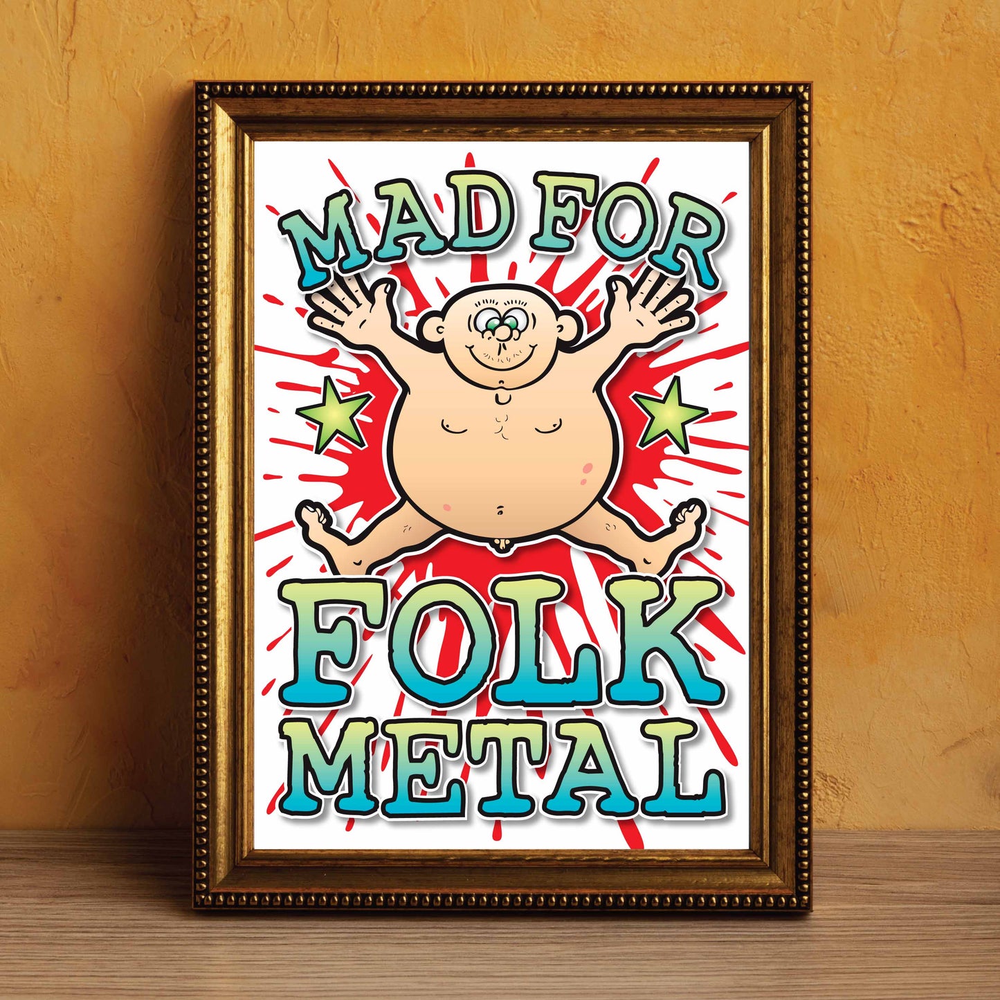 Folk Metal Art Print / Mad For Music Poster / Wall Décor