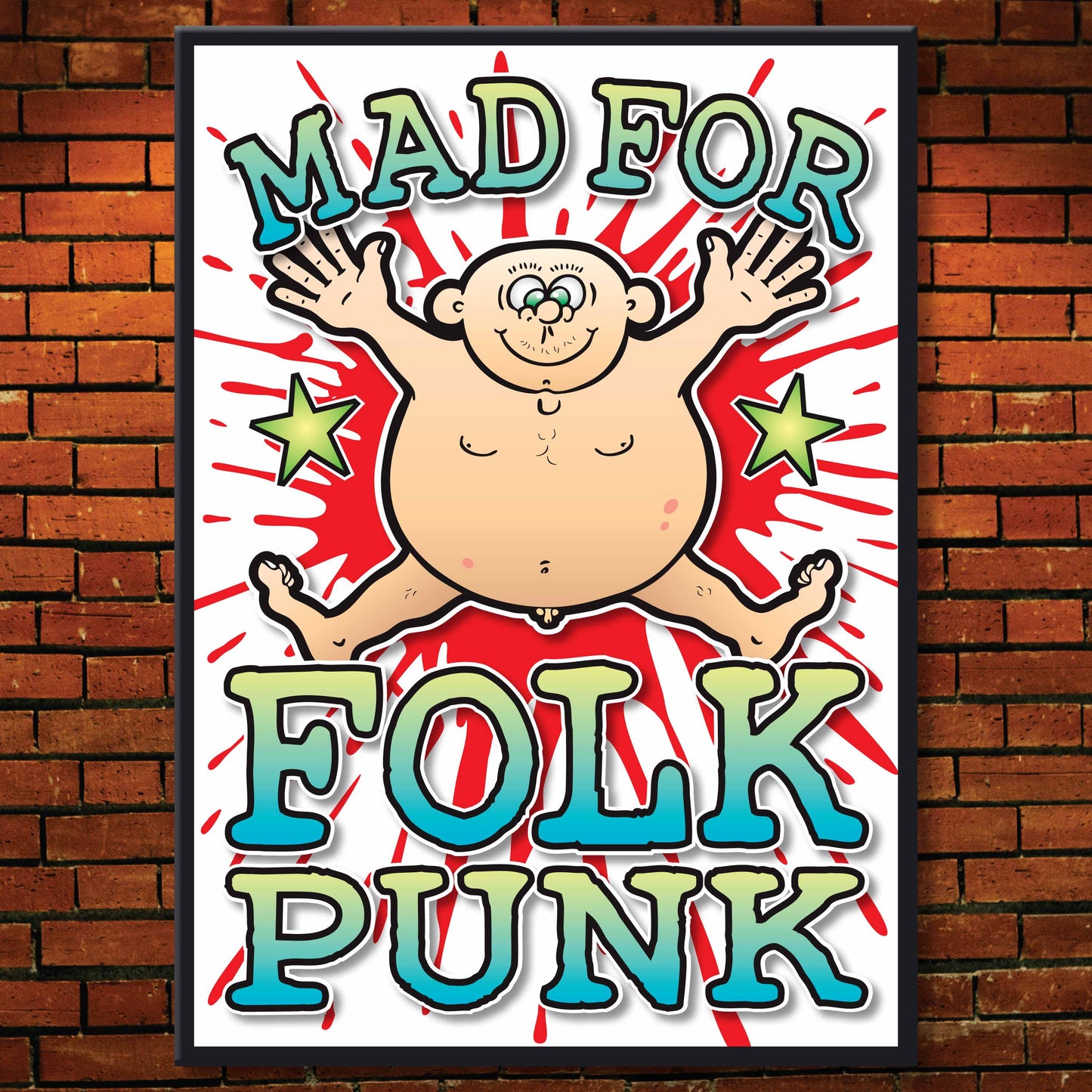 Folk Punk Art Print / Mad For Music Poster / Wall Décor