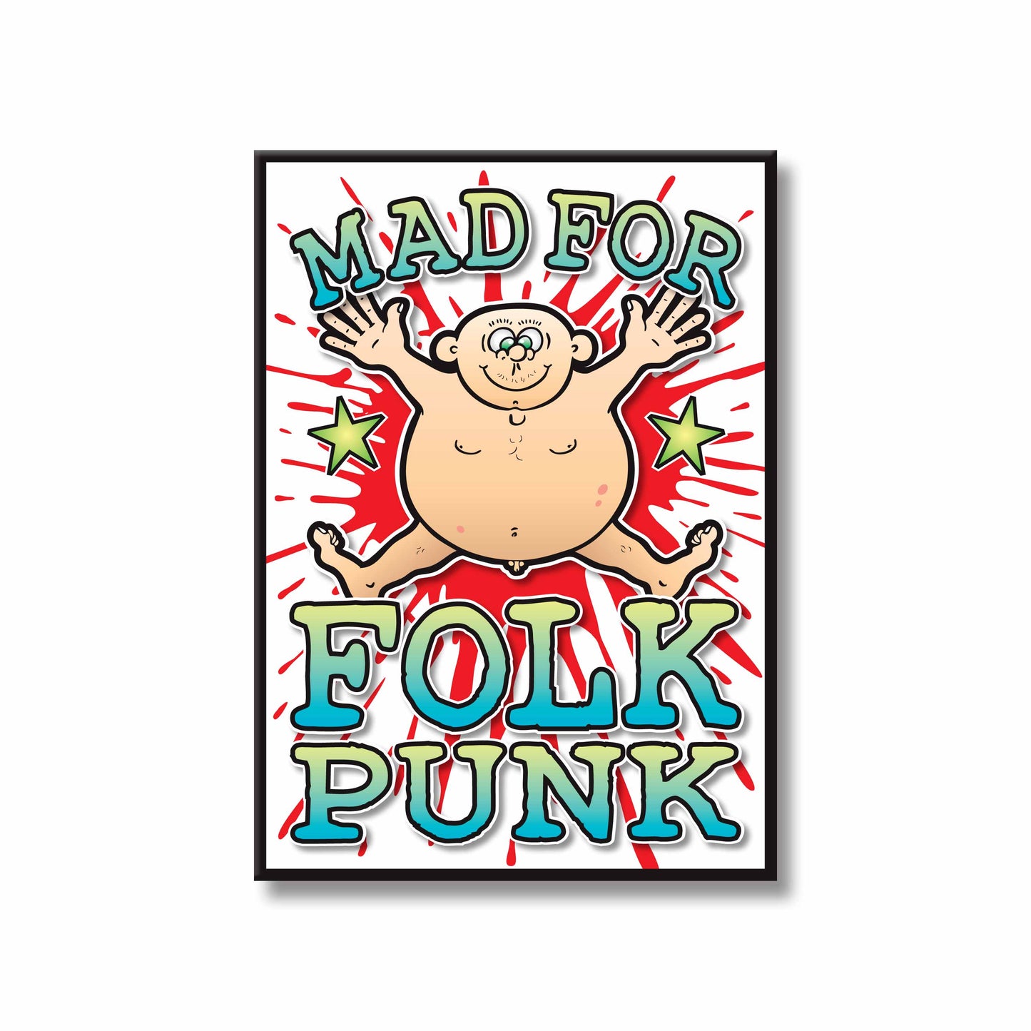 Folk Punk Art Print / Mad For Music Poster / Wall Décor