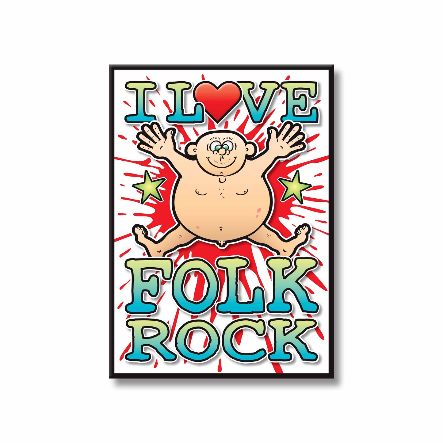 Folk Rock Art Print / Love Music Poster / Wall Décor / Rock Guru