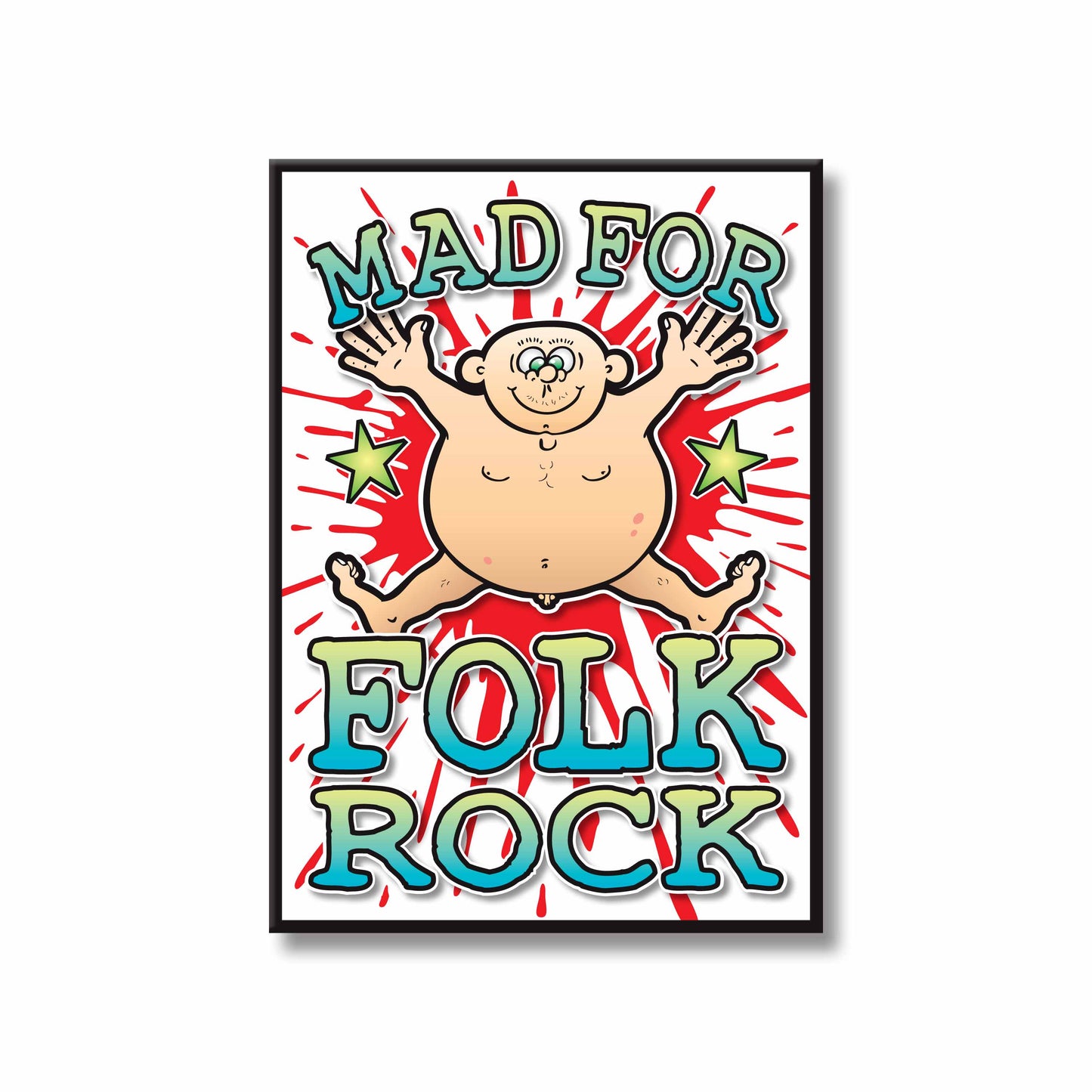Folk Rock Art Print / Mad For Music Poster / Wall Décor