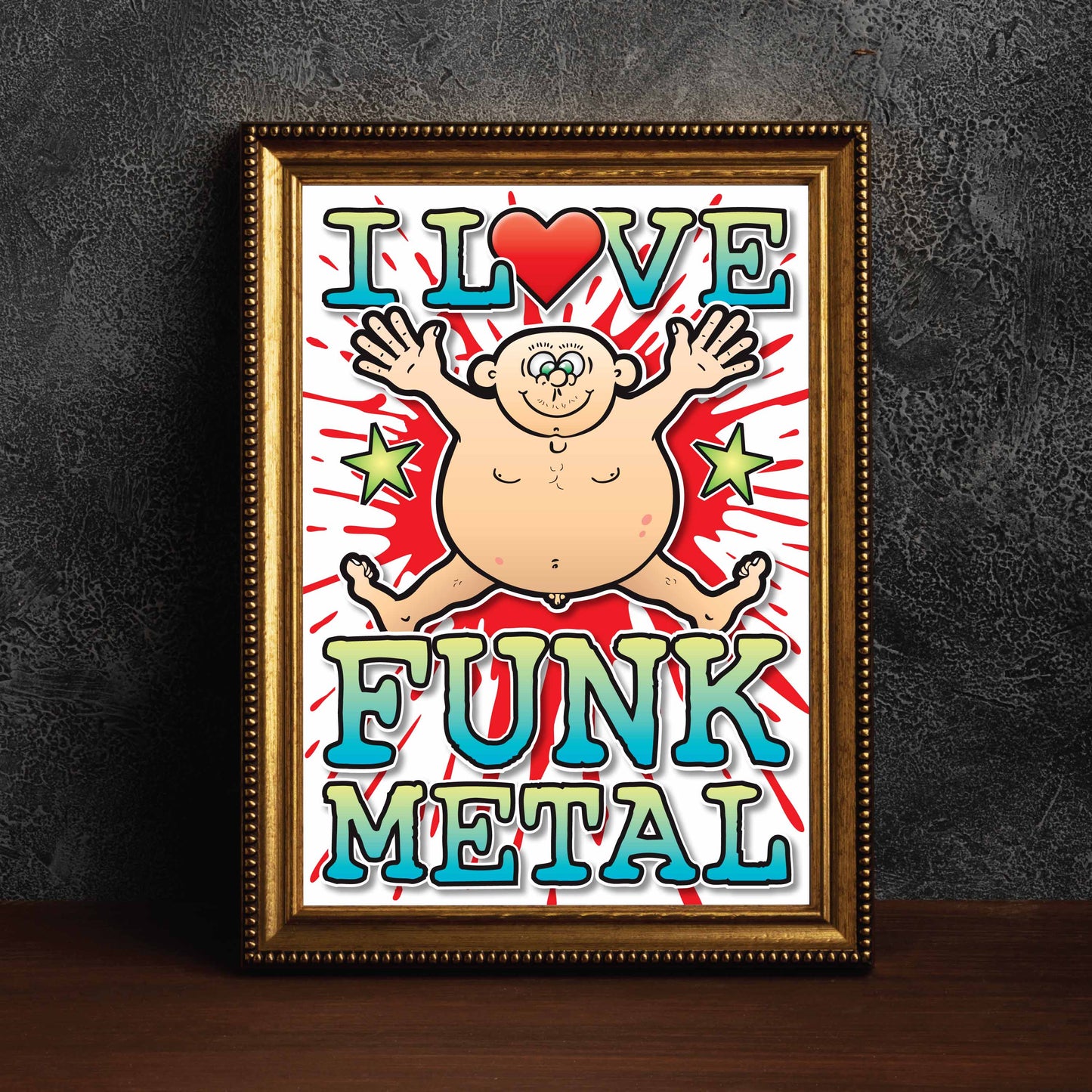 Funk Metal Art Print / Love Music Poster / Wall Décor / Rock Guru
