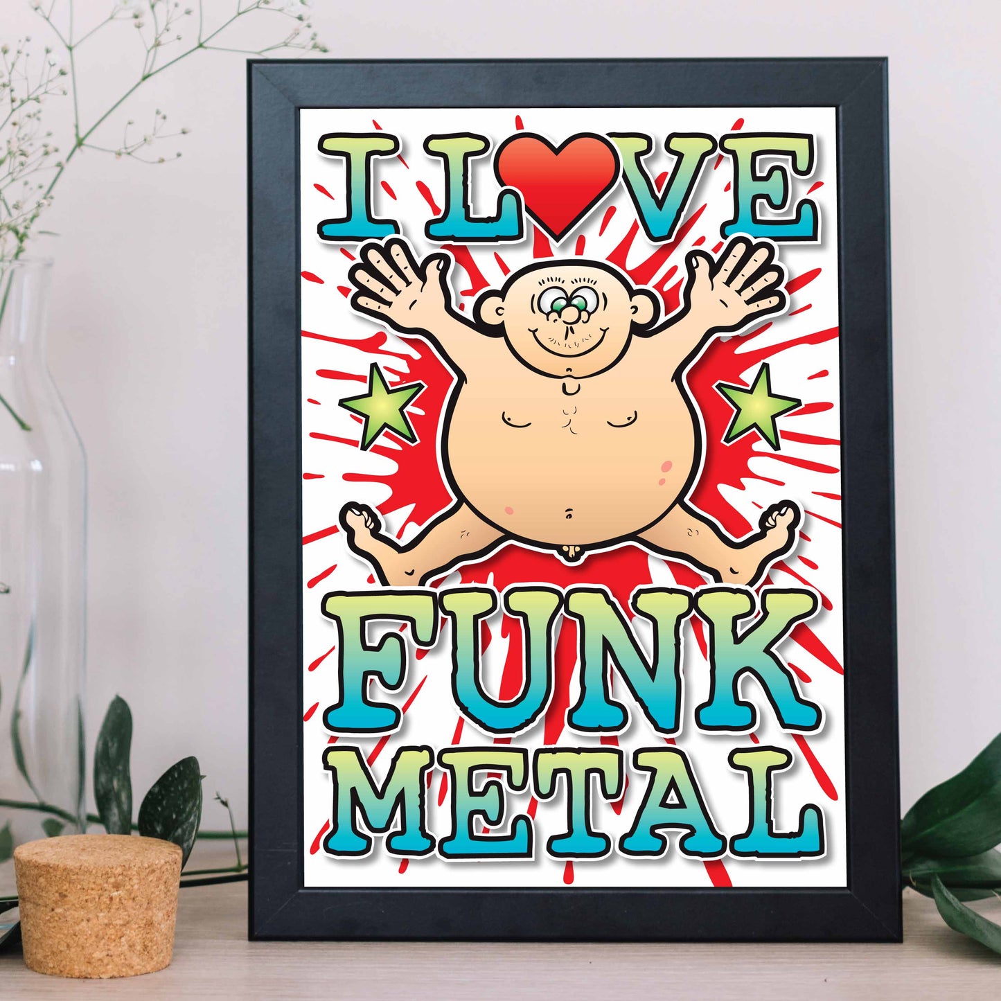 Funk Metal Art Print / Love Music Poster / Wall Décor / Rock Guru