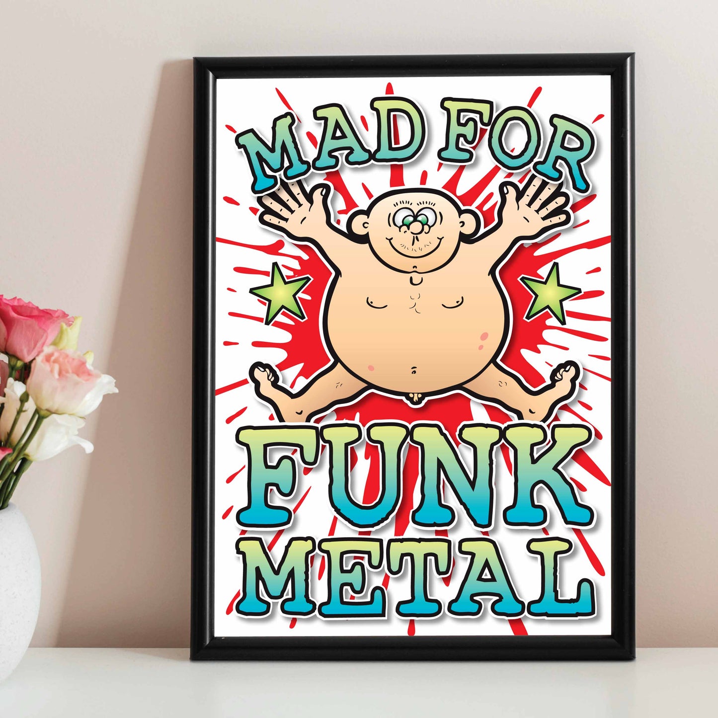 Funk Metal Art Print / Mad For Music Poster / Wall Décor