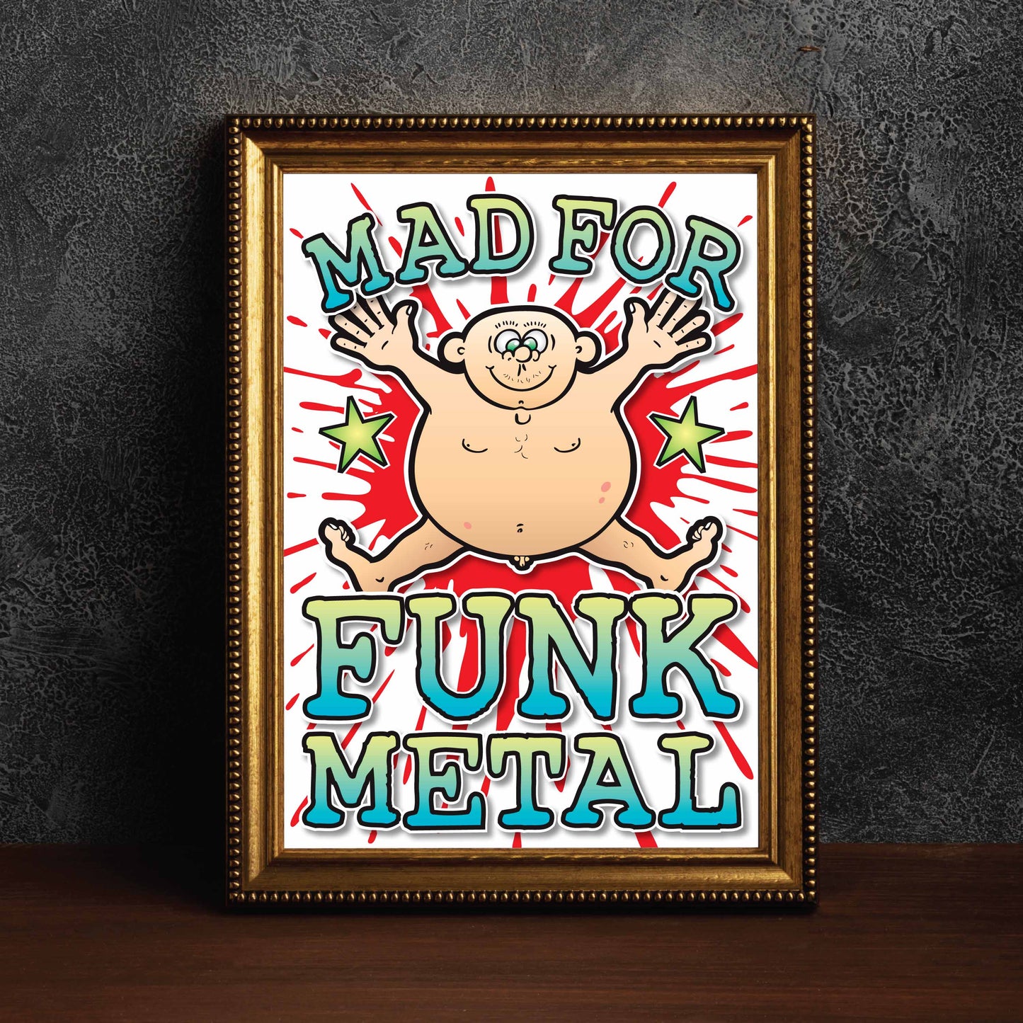 Funk Metal Art Print / Mad For Music Poster / Wall Décor