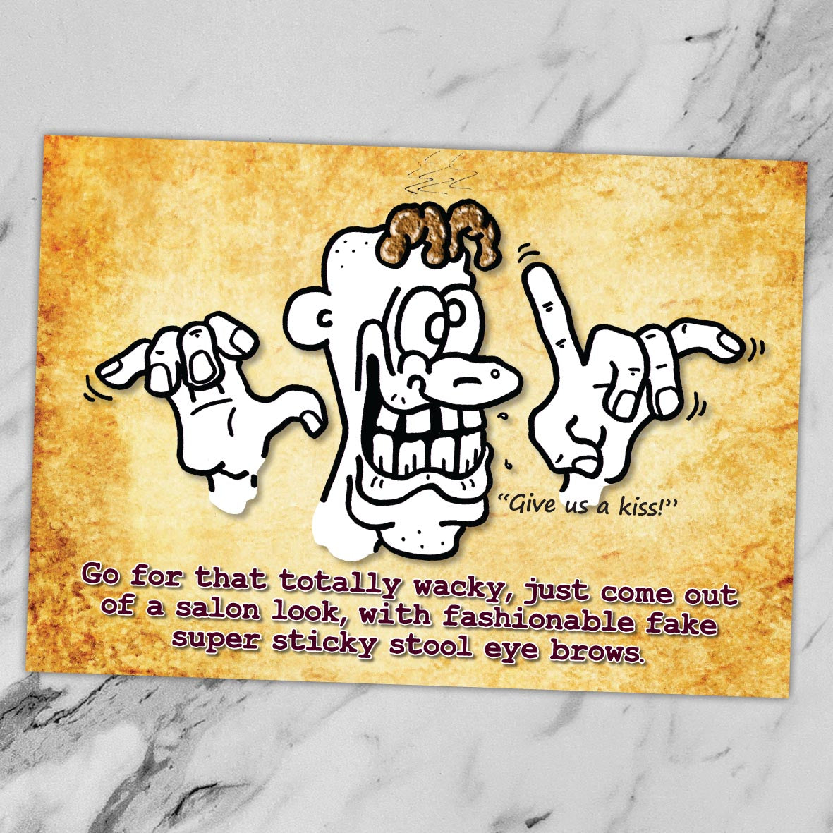 Freaky Fake Eye Brows Cartoon Art Print