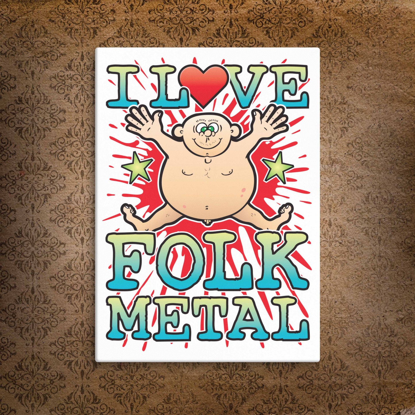 Folk Metal Canvas Print 30x40cm