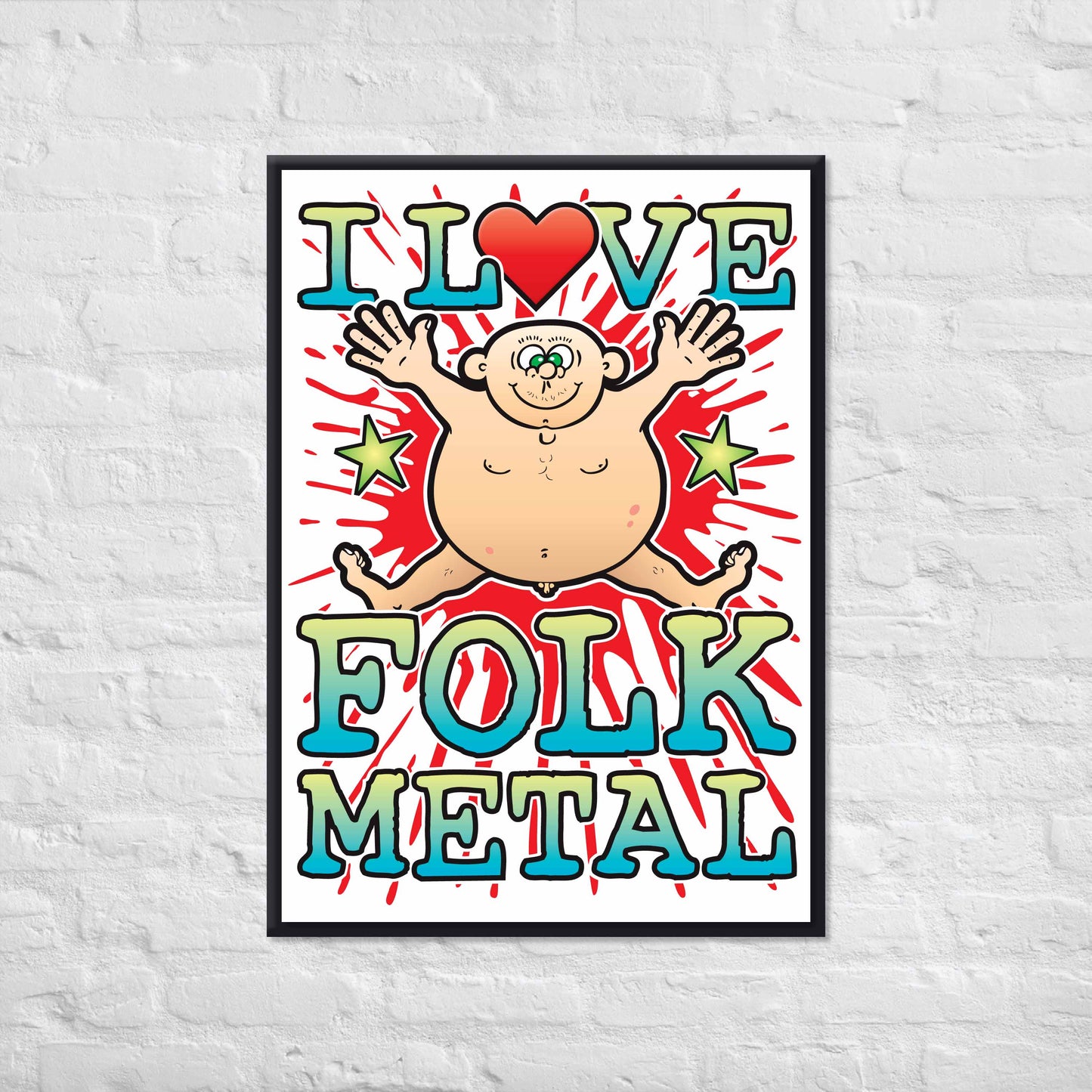 Folk Metal 50x70cm Wall Art / Love Music Poster