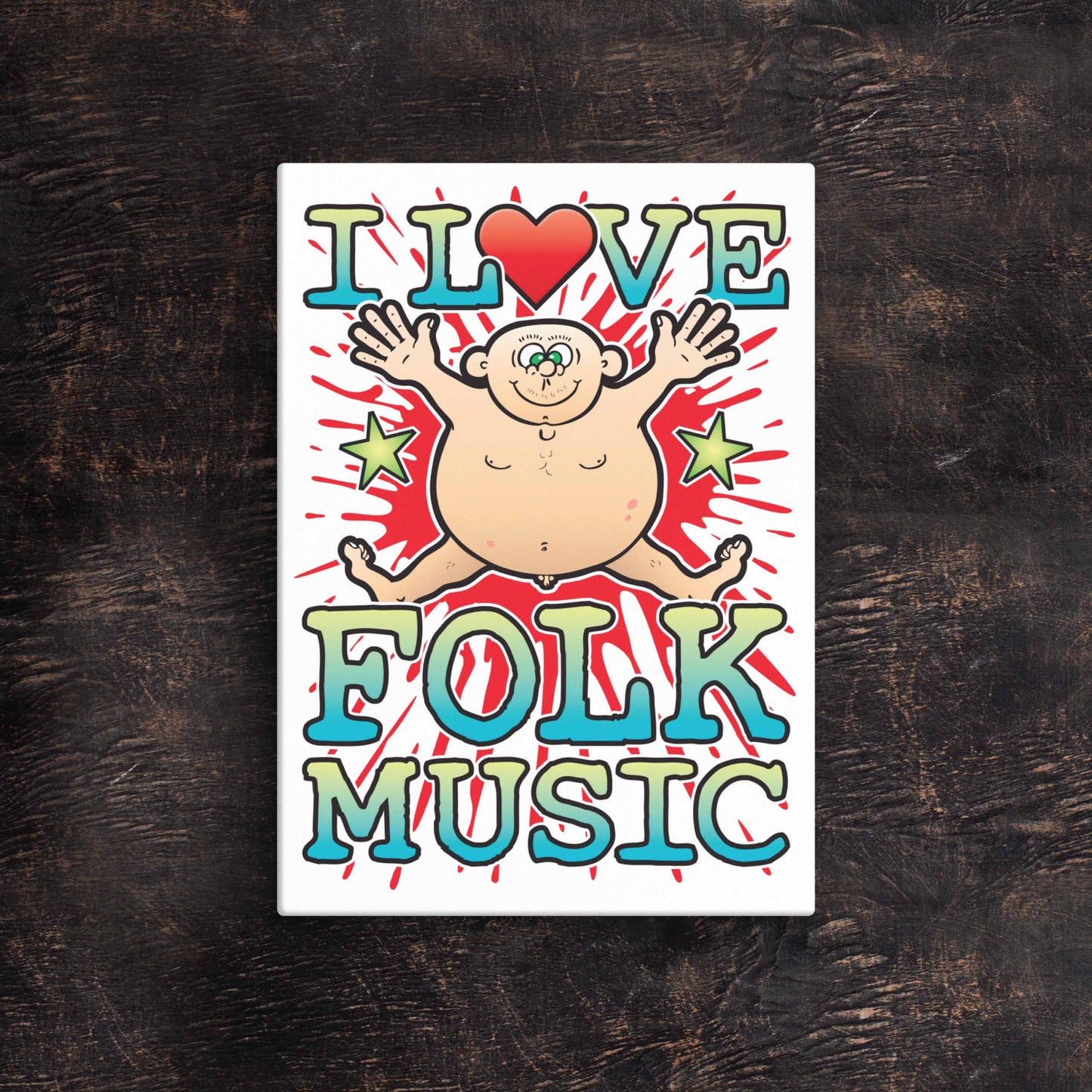 Folk Music 51x71cm Canvas Print