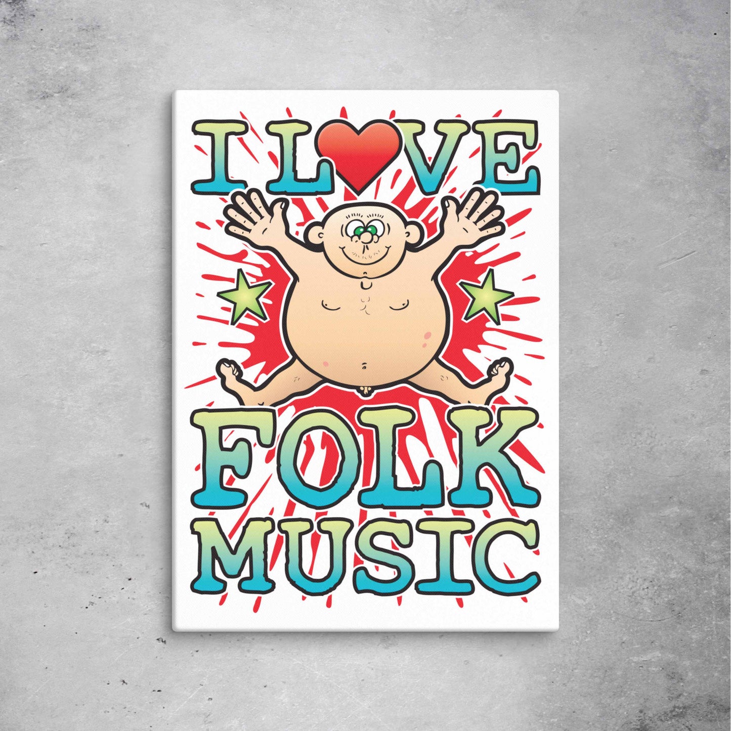 Folk Music 51x71cm Canvas Print