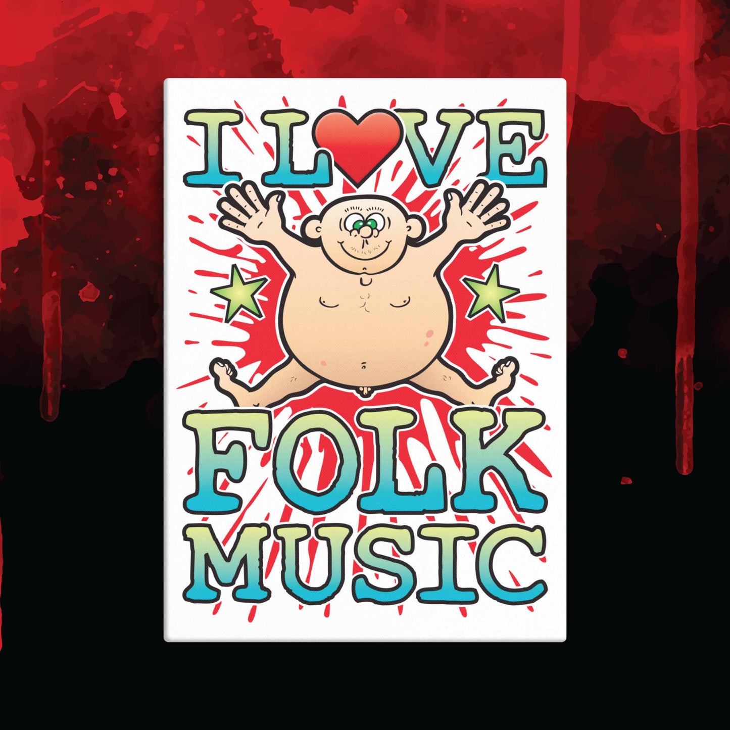 Folk Music 51x71cm Canvas Print