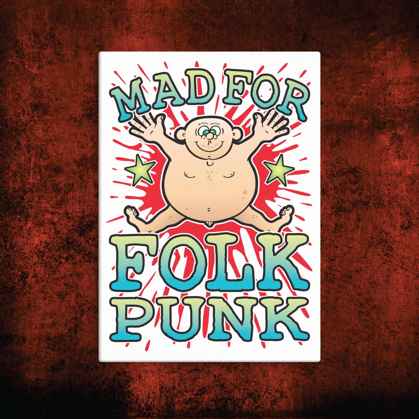 Folk Punk Canvas Print 30x40cm