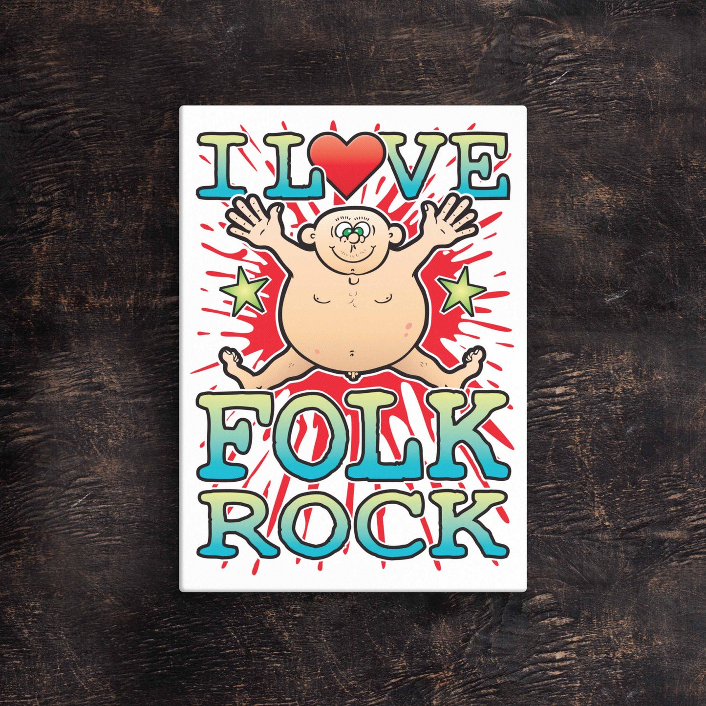 Folk Rock 51x71cm Canvas Print