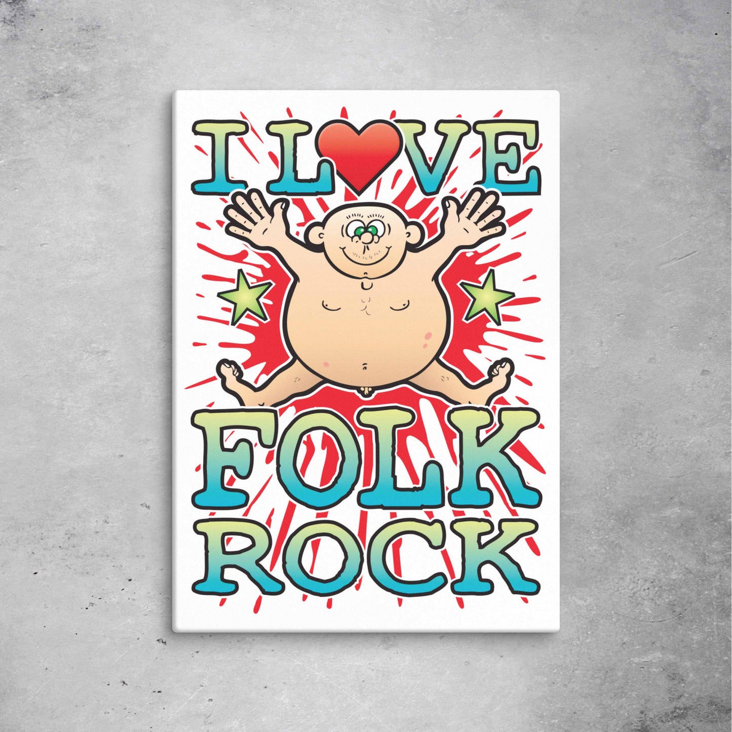Folk Rock 51x71cm Canvas Print
