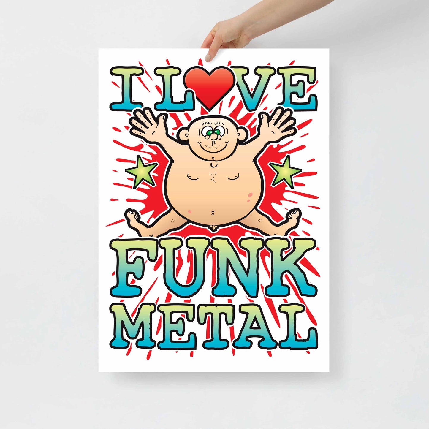 Funk Metal 50x70cm Wall Art / Love Music Poster