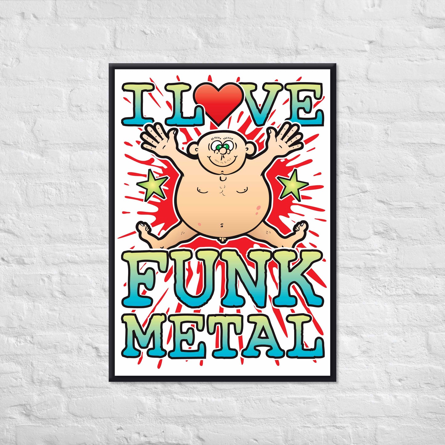 Funk Metal 50x70cm Wall Art / Love Music Poster