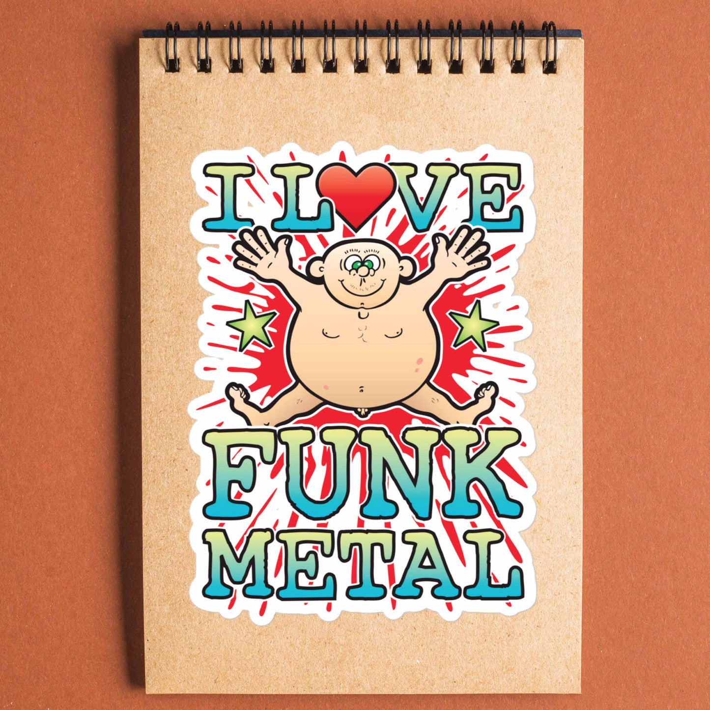 Funk Metal Vinyl Kiss-Cut Sticker / 14 x 10cm