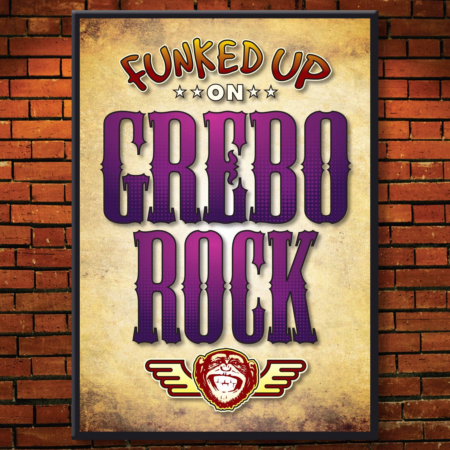 Grebo Rock Art Print / Poster / Birthday Card / Greetings Card
