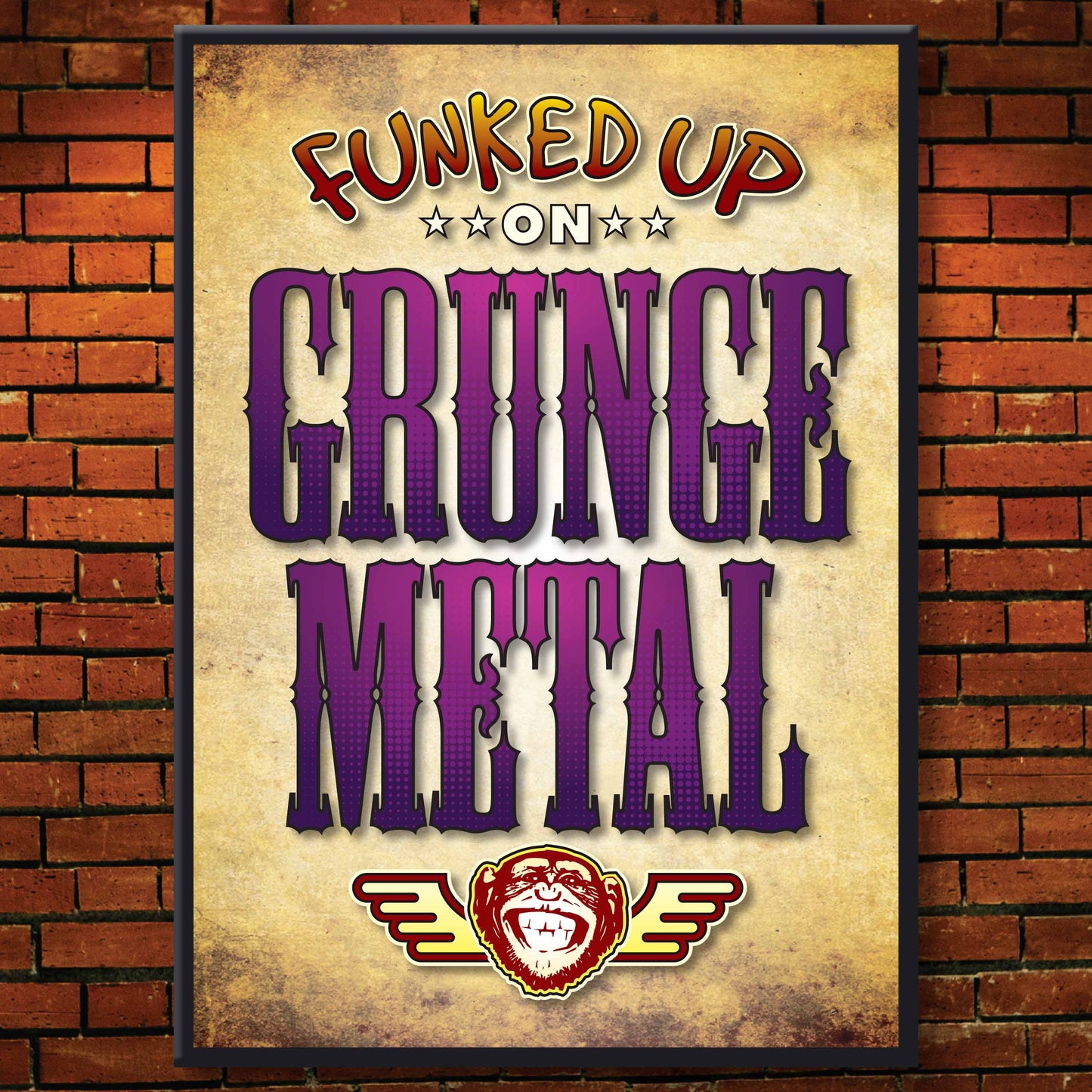 Grunge Metal Art Print / Poster / Birthday Card / Greetings Card