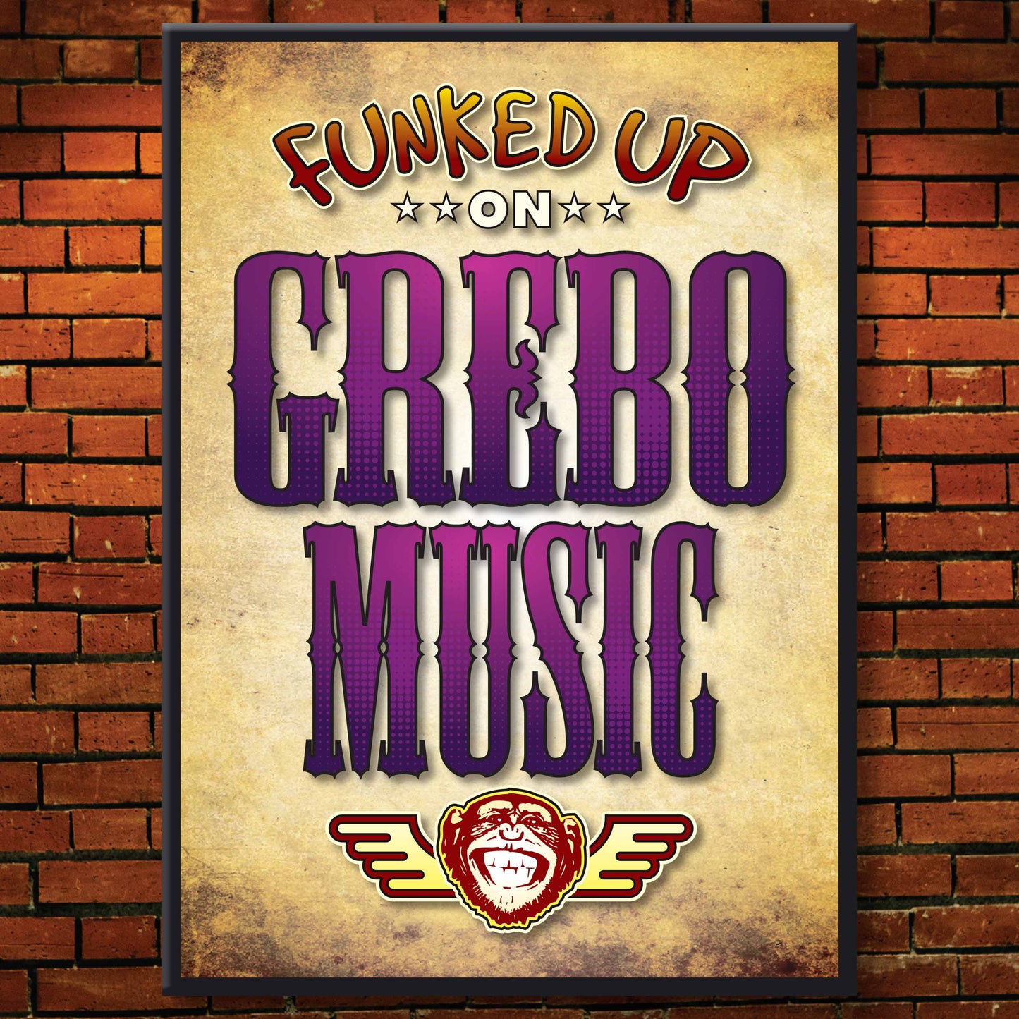 Grebo Music Art Print / Poster / Birthday Card / Greetings Card
