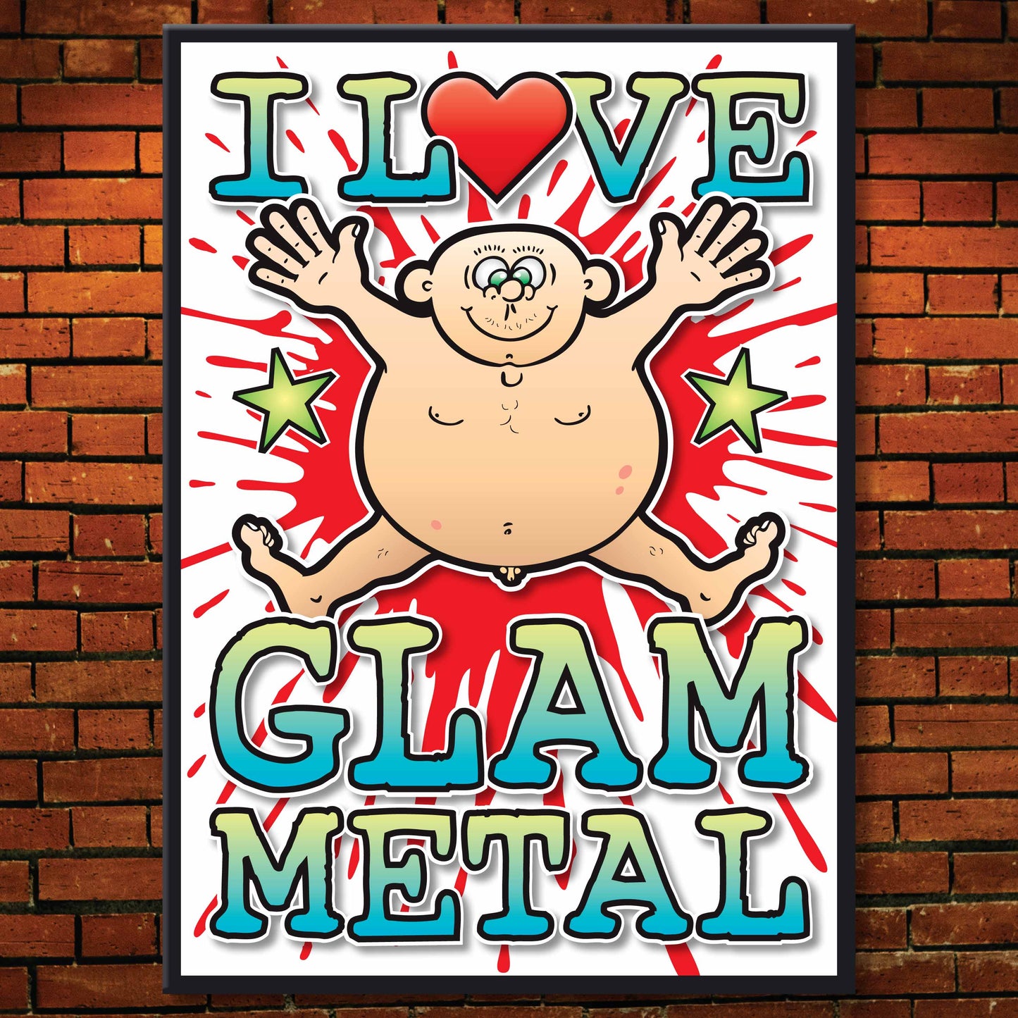 Glam Metal Art Print / Love Music Poster / Wall Décor / Rock Guru