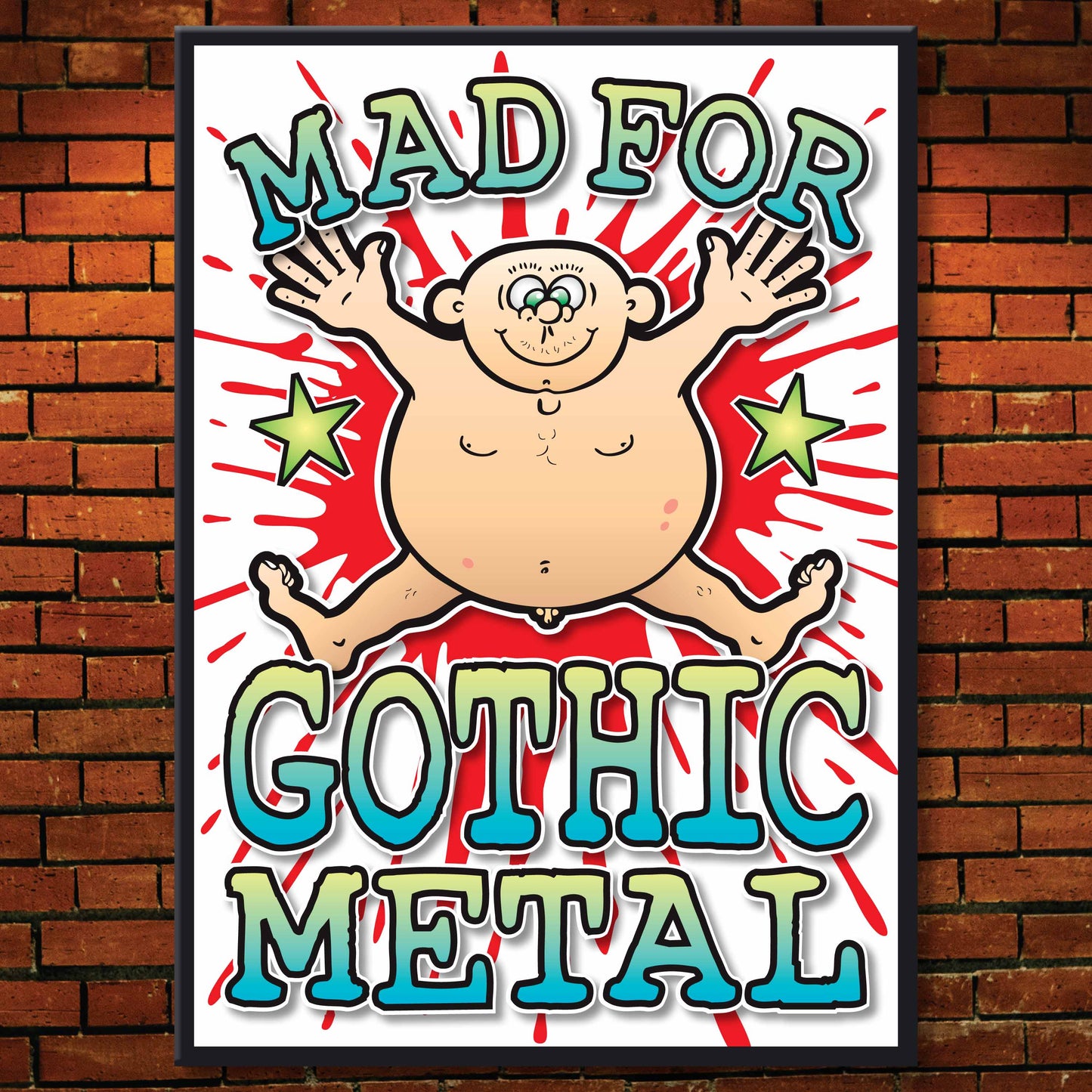 Gothic Metal Art Print / Mad For Music Poster / Wall Décor