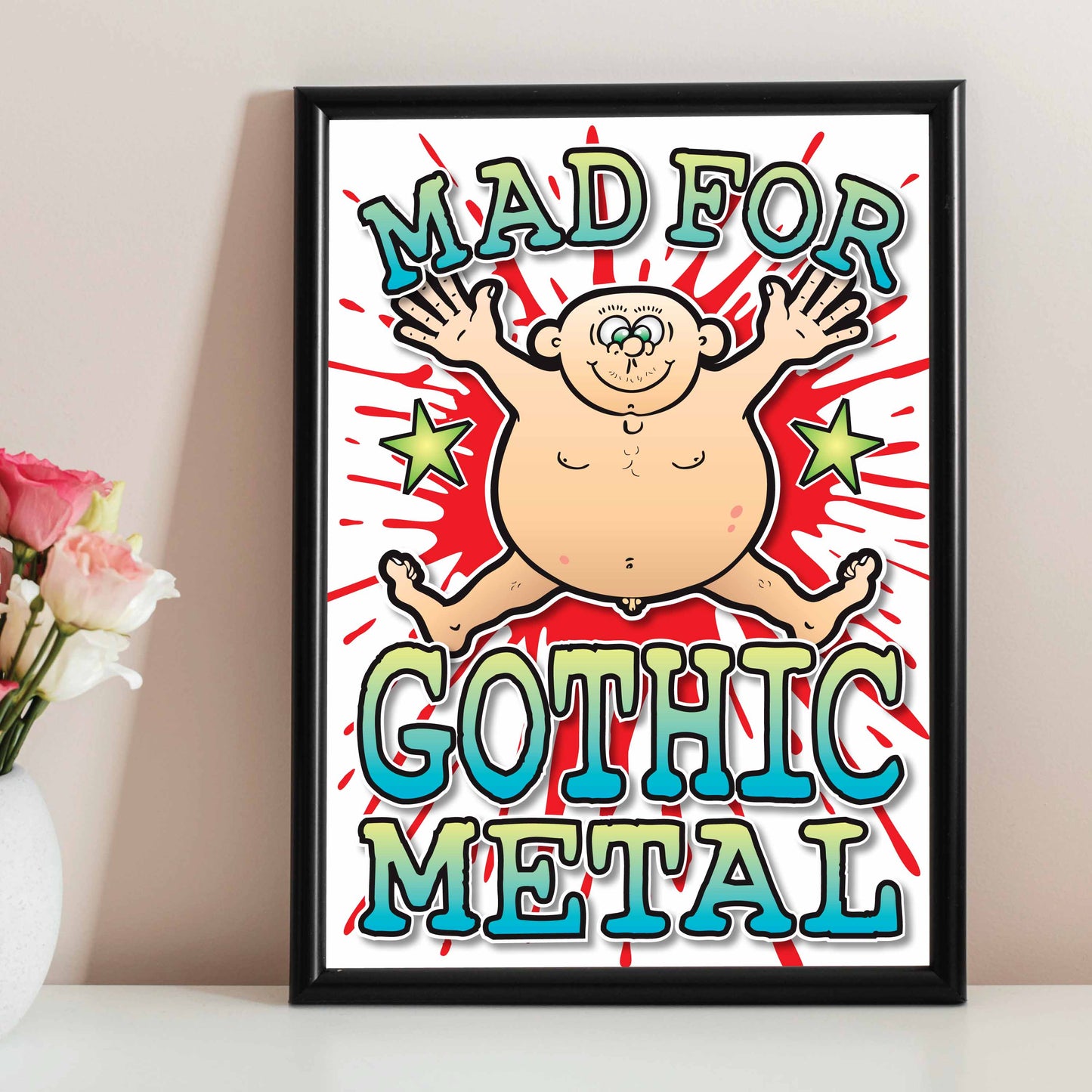 Gothic Metal Art Print / Mad For Music Poster / Wall Décor