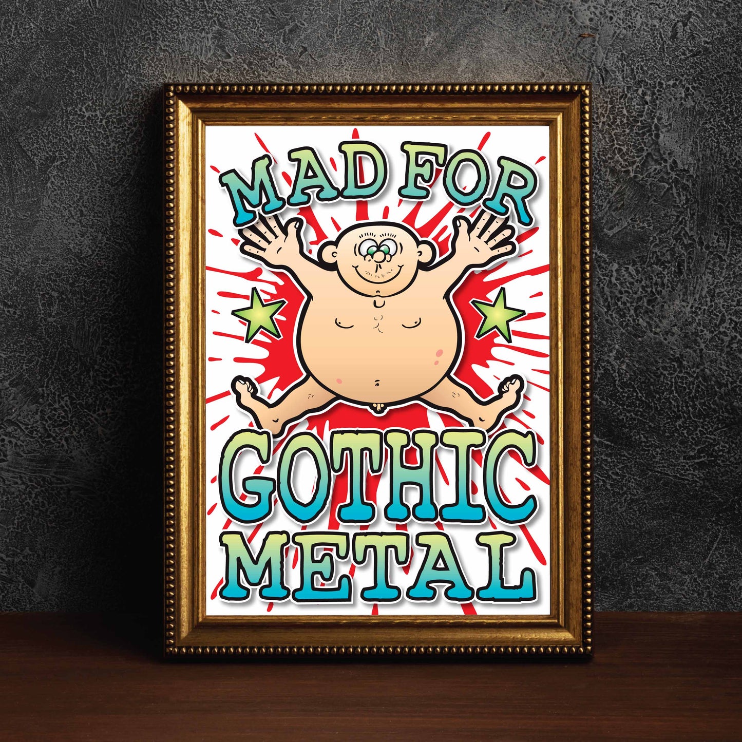 Gothic Metal Art Print / Mad For Music Poster / Wall Décor