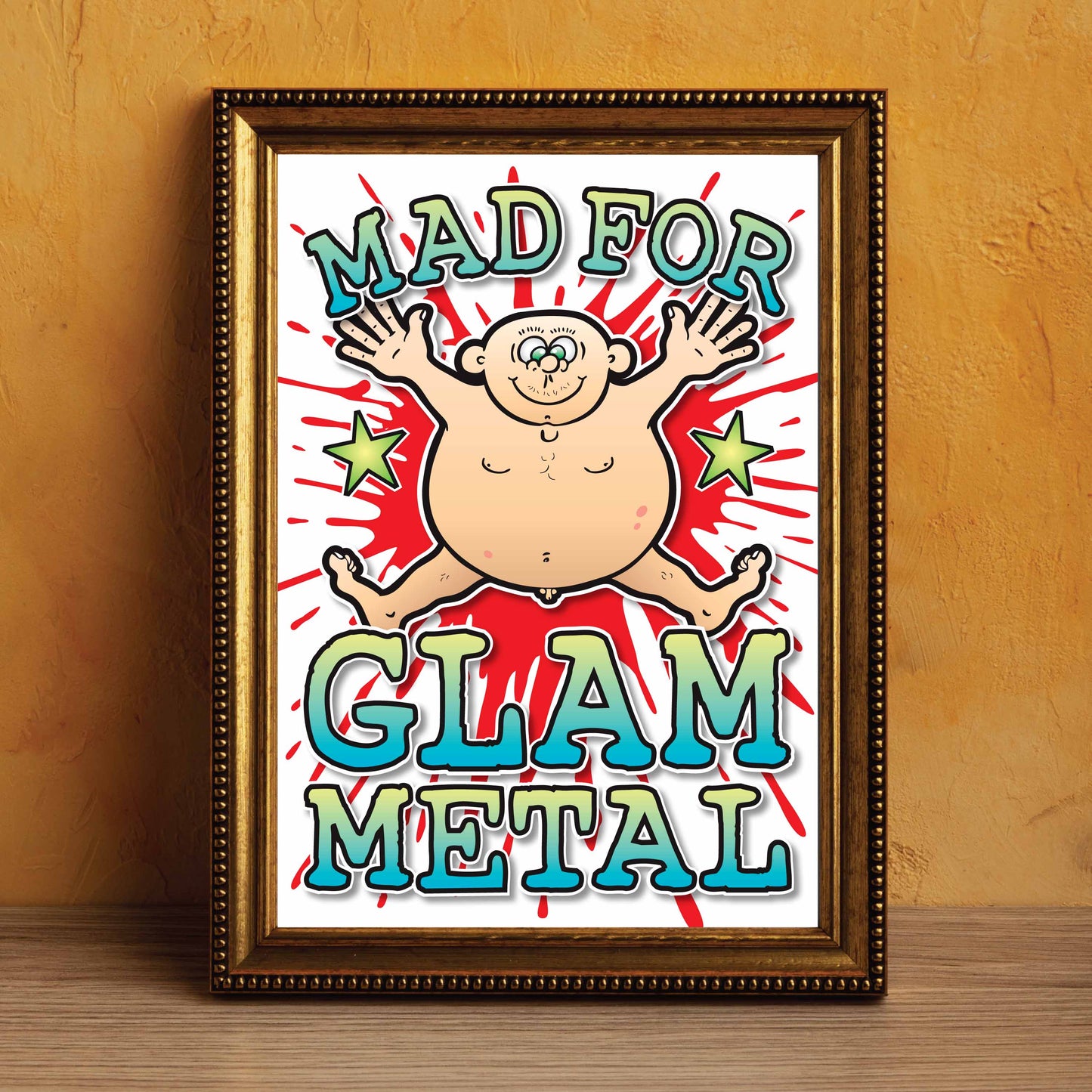 Glam Metal Art Print / Mad For Music Poster / Wall Décor