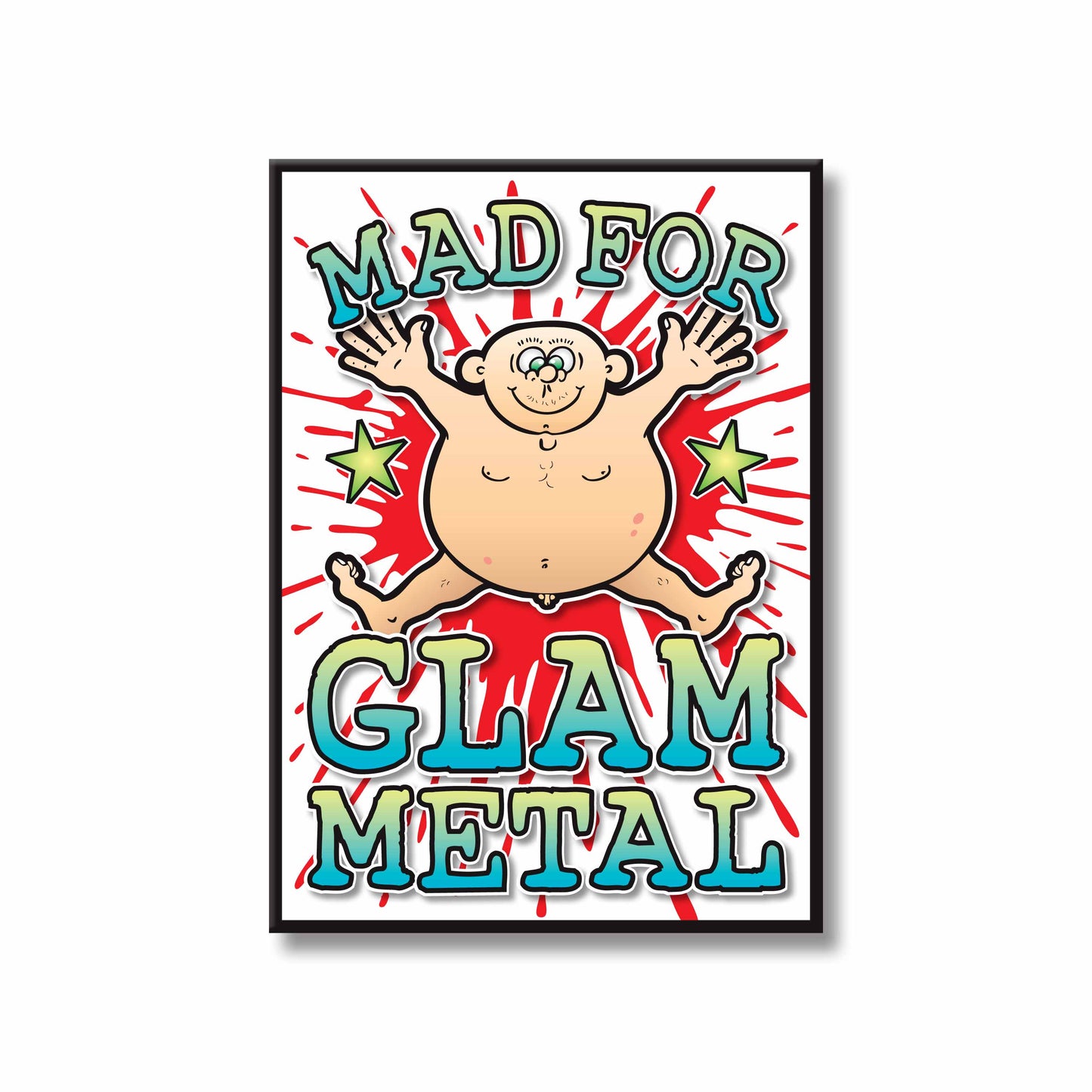 Glam Metal Art Print / Mad For Music Poster / Wall Décor