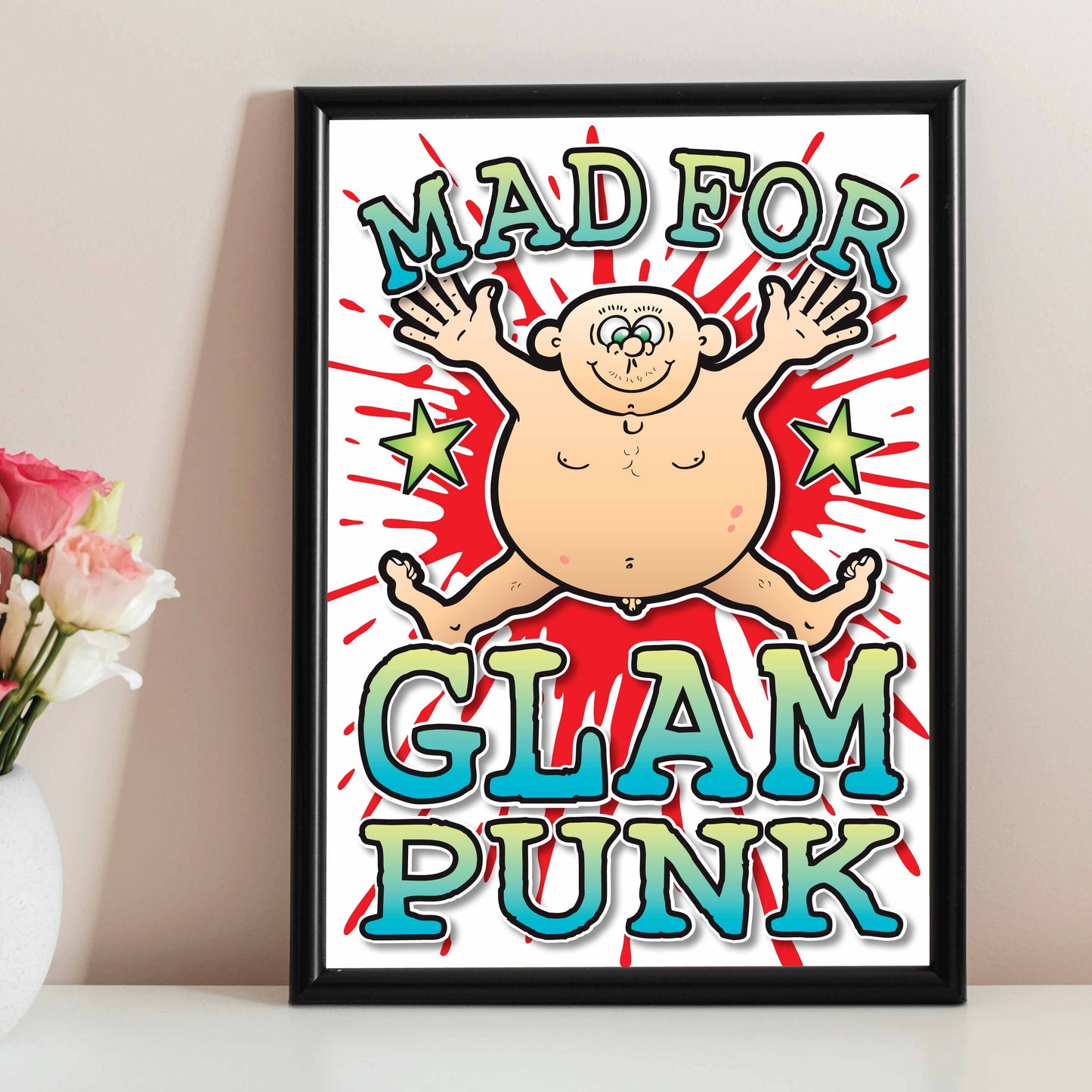 Glam Punk Art Print / Mad For Music Poster / Wall Décor