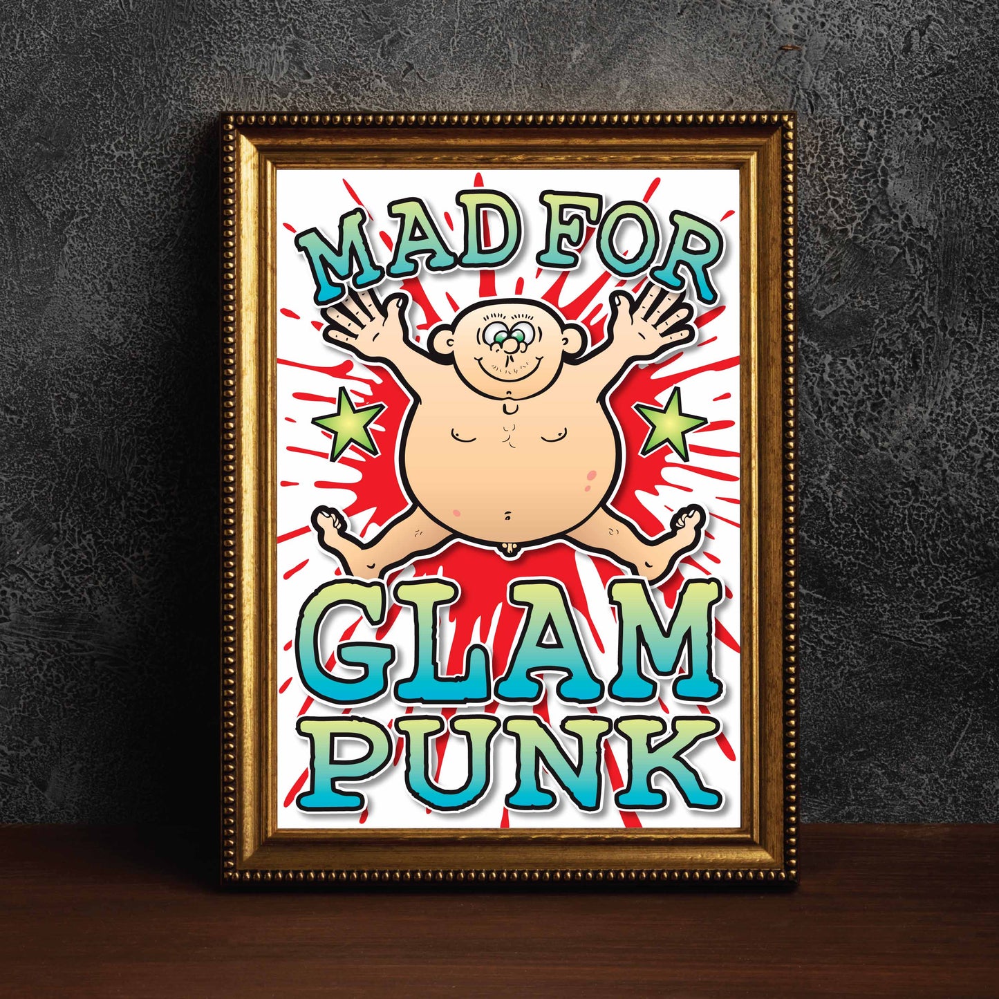 Glam Punk Art Print / Mad For Music Poster / Wall Décor
