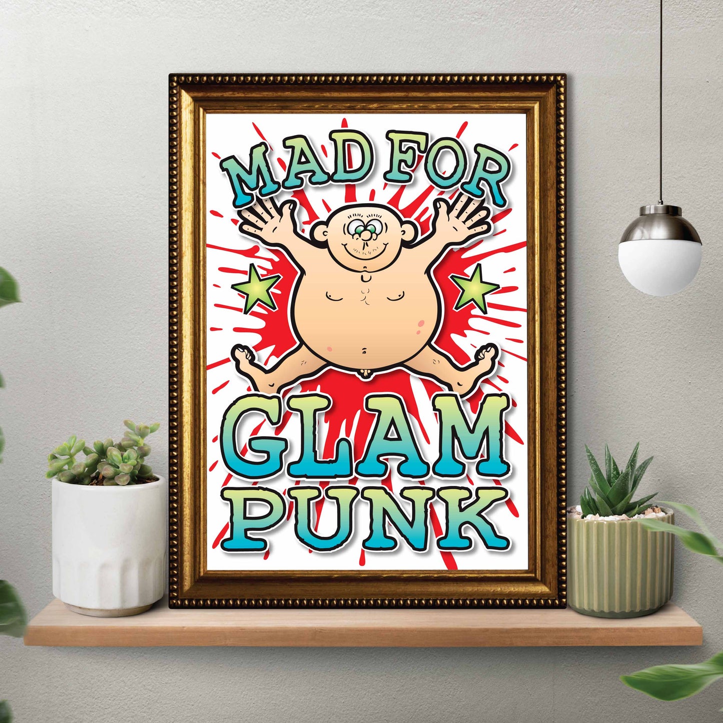 Glam Punk Art Print / Mad For Music Poster / Wall Décor