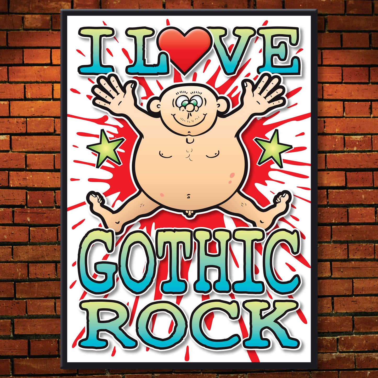 Gothic Rock Art Print / Love Music Poster / Wall Décor / Rock Guru