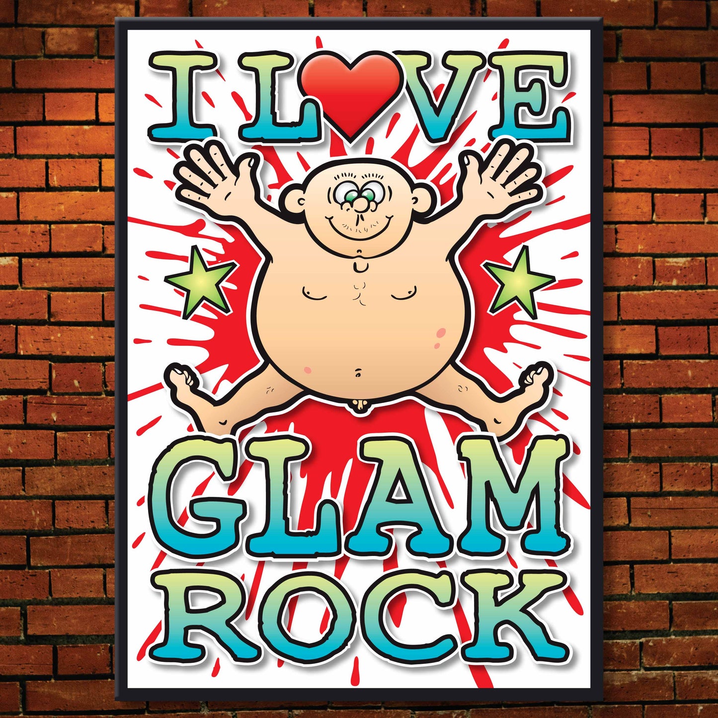 Glam Rock Art Print / Love Music Poster / Wall Décor / Rock Guru