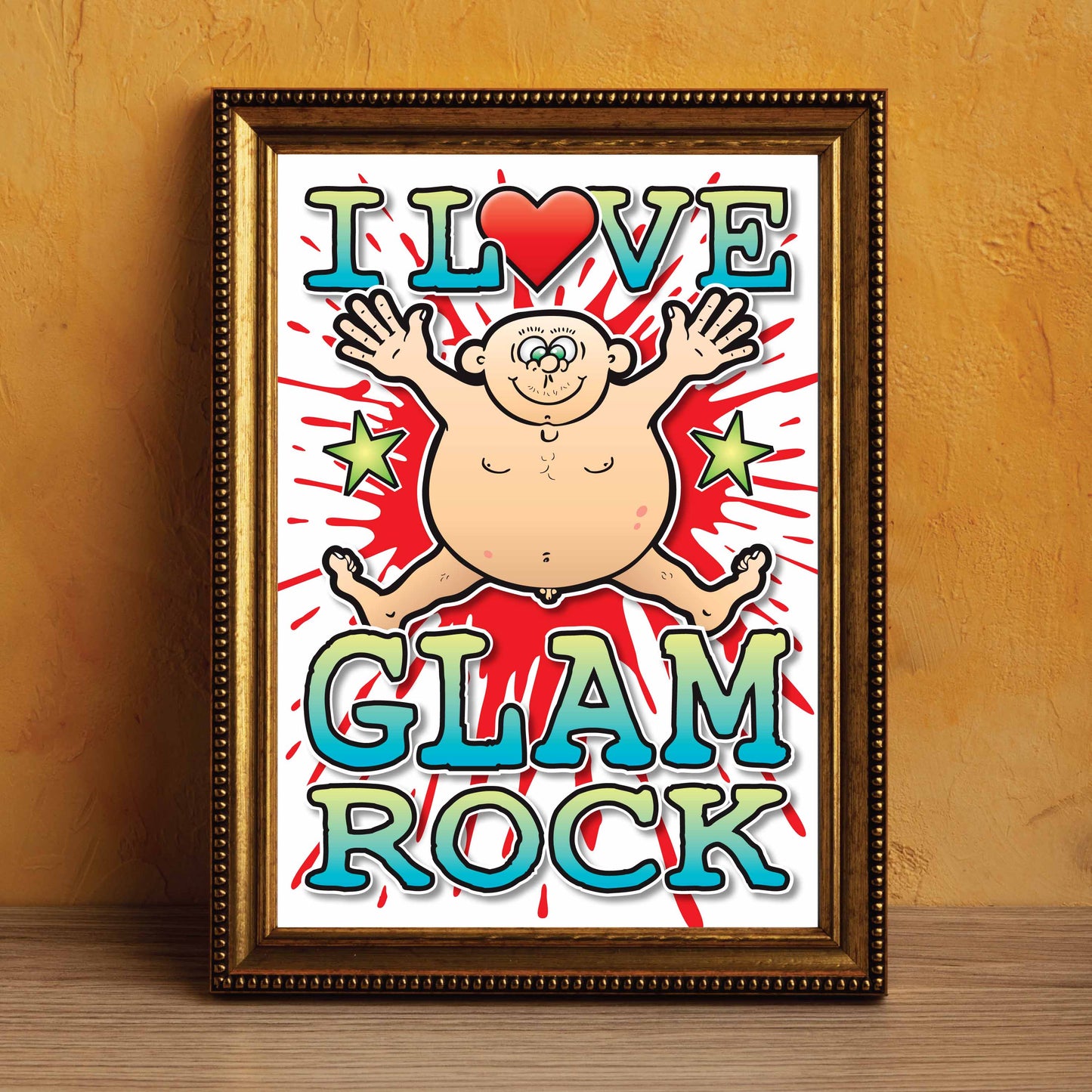 Glam Rock Art Print / Love Music Poster / Wall Décor / Rock Guru