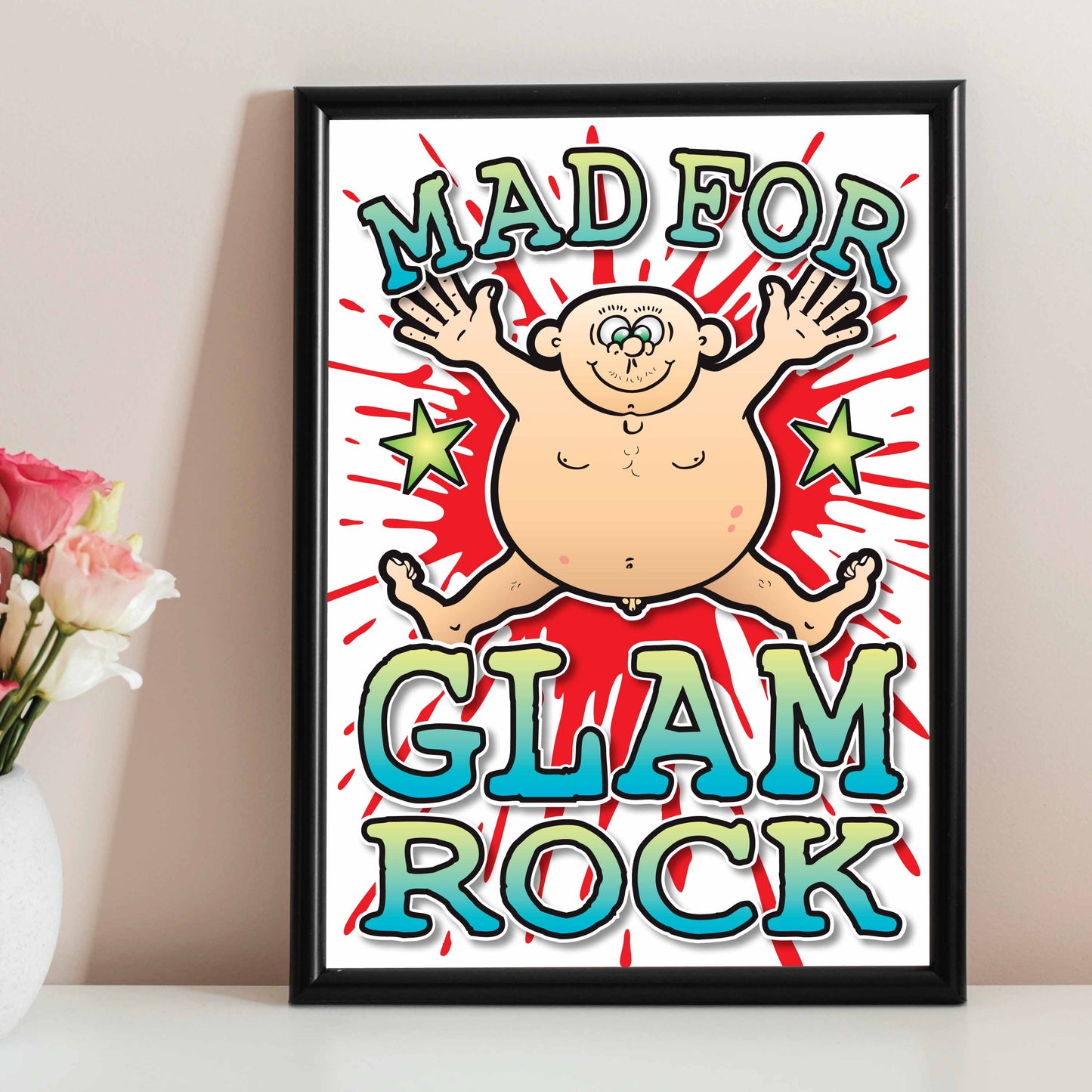 Glam Rock Art Print / Mad For Music Poster / Wall Décor