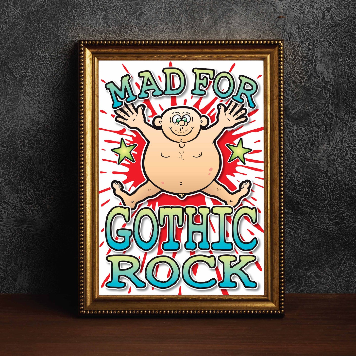 Gothic Rock Art Print / Mad For Music Poster / Wall Décor