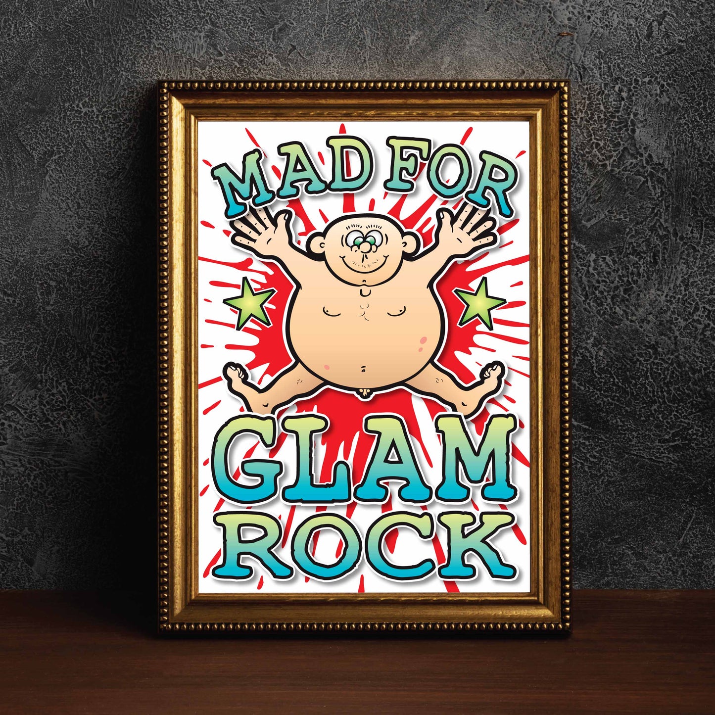 Glam Rock Art Print / Mad For Music Poster / Wall Décor
