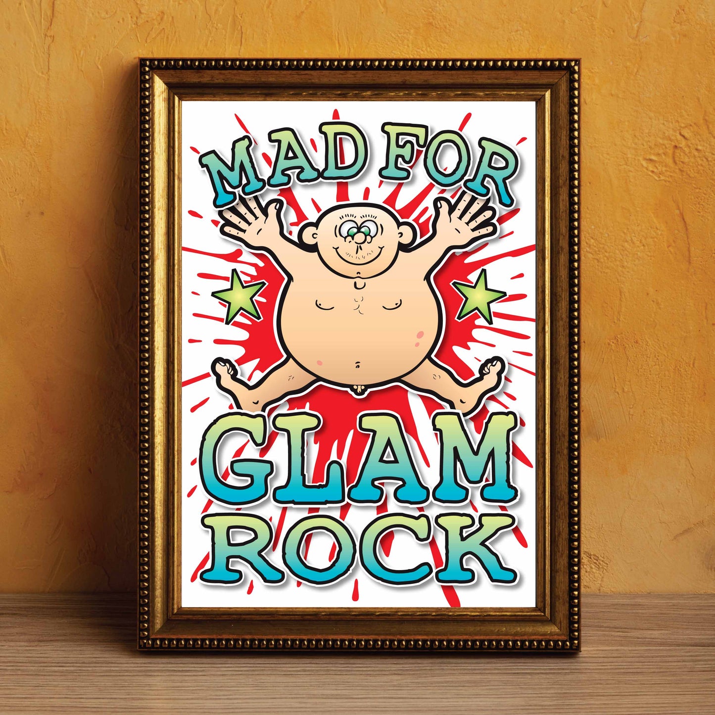 Glam Rock Art Print / Mad For Music Poster / Wall Décor