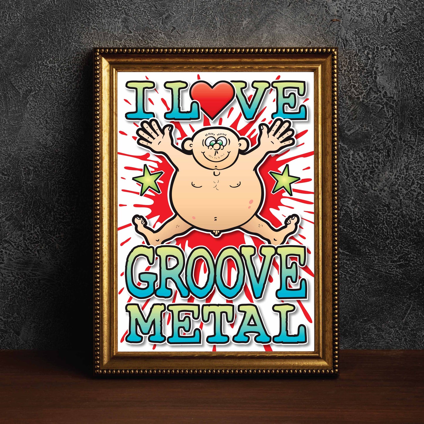 Groove Metal Art Print / Love Music Poster / Wall Décor / Rock Guru
