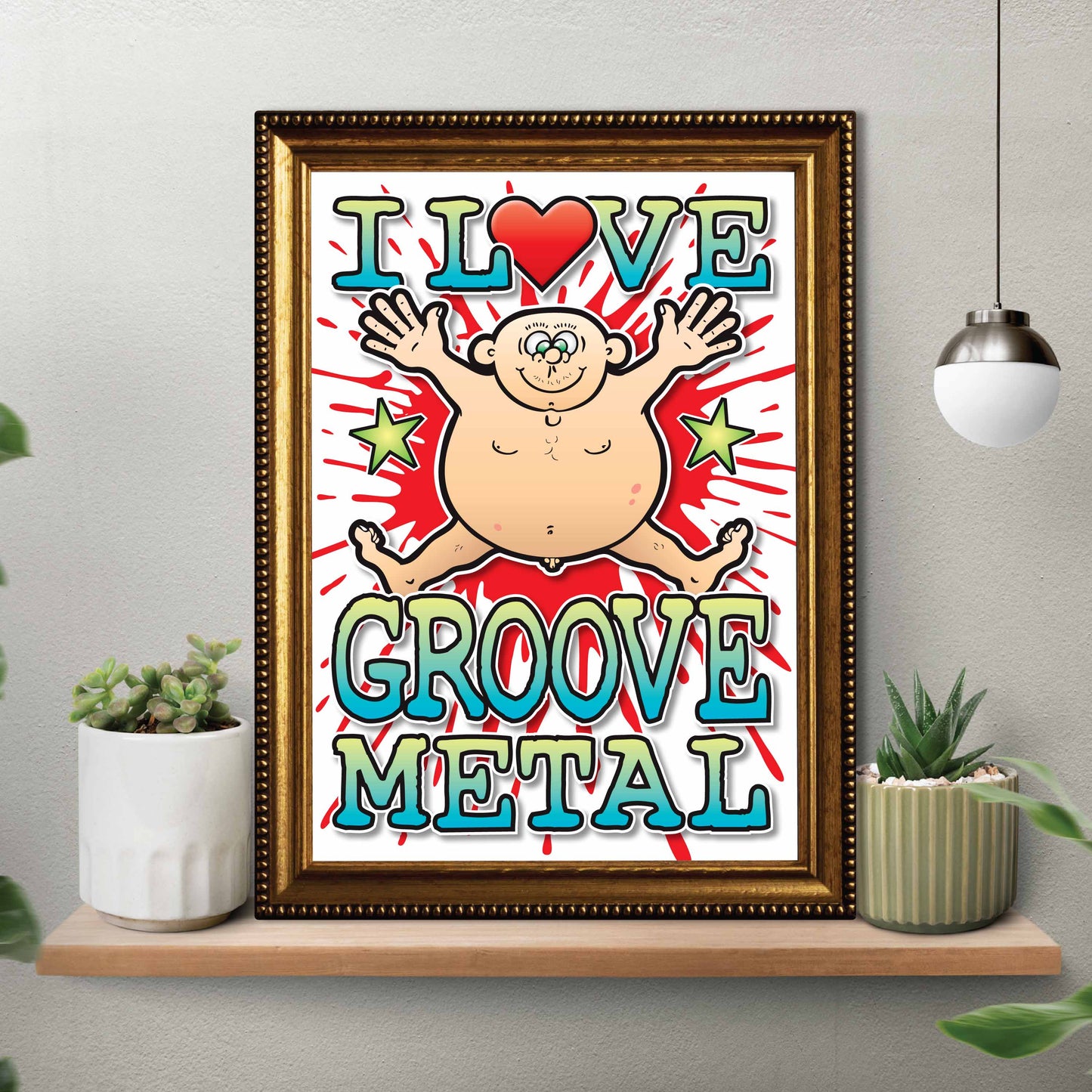 Groove Metal Art Print / Love Music Poster / Wall Décor / Rock Guru