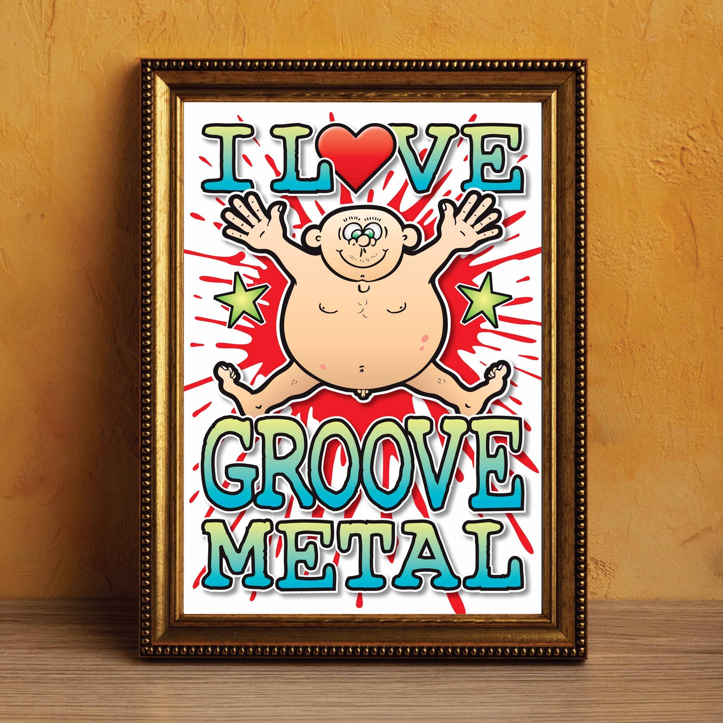Groove Metal Art Print / Love Music Poster / Wall Décor / Rock Guru