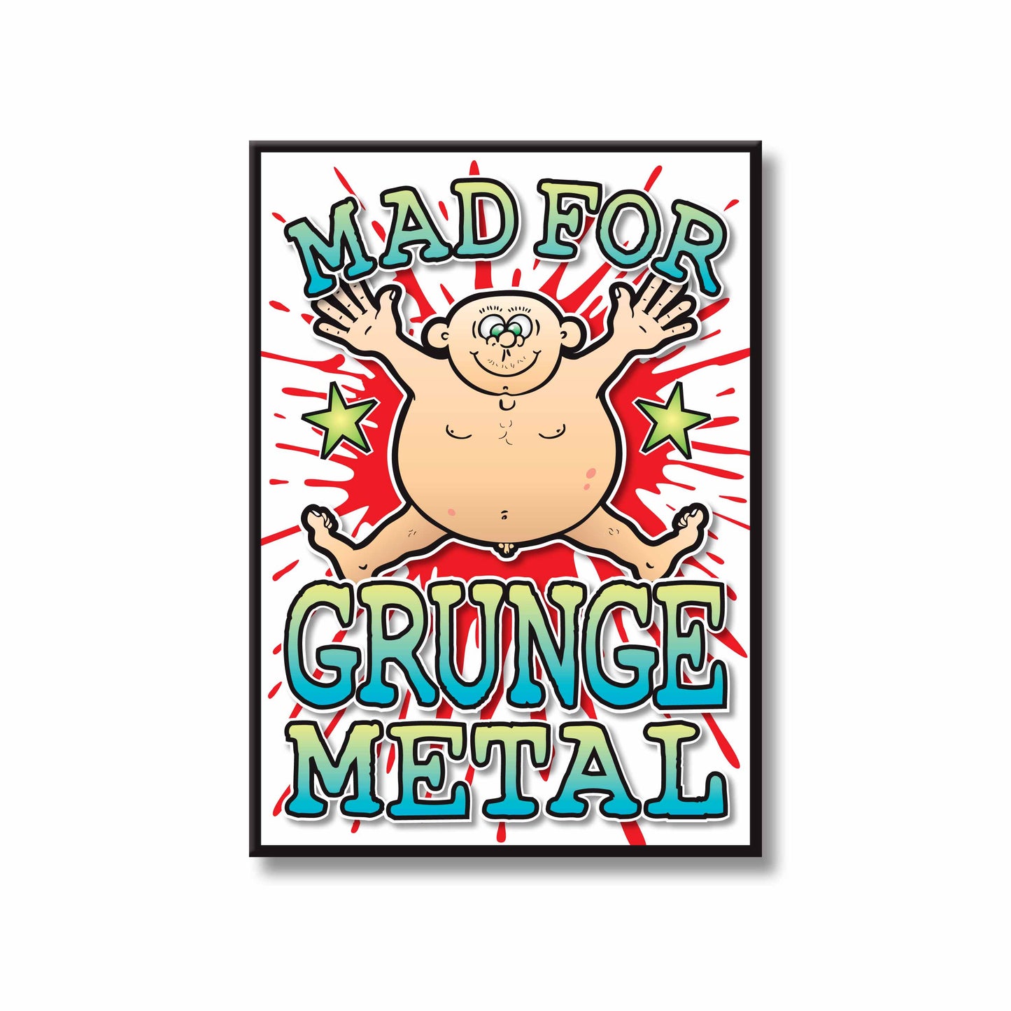 Grunge Metal Art Print / Mad For Music Poster / Wall Décor