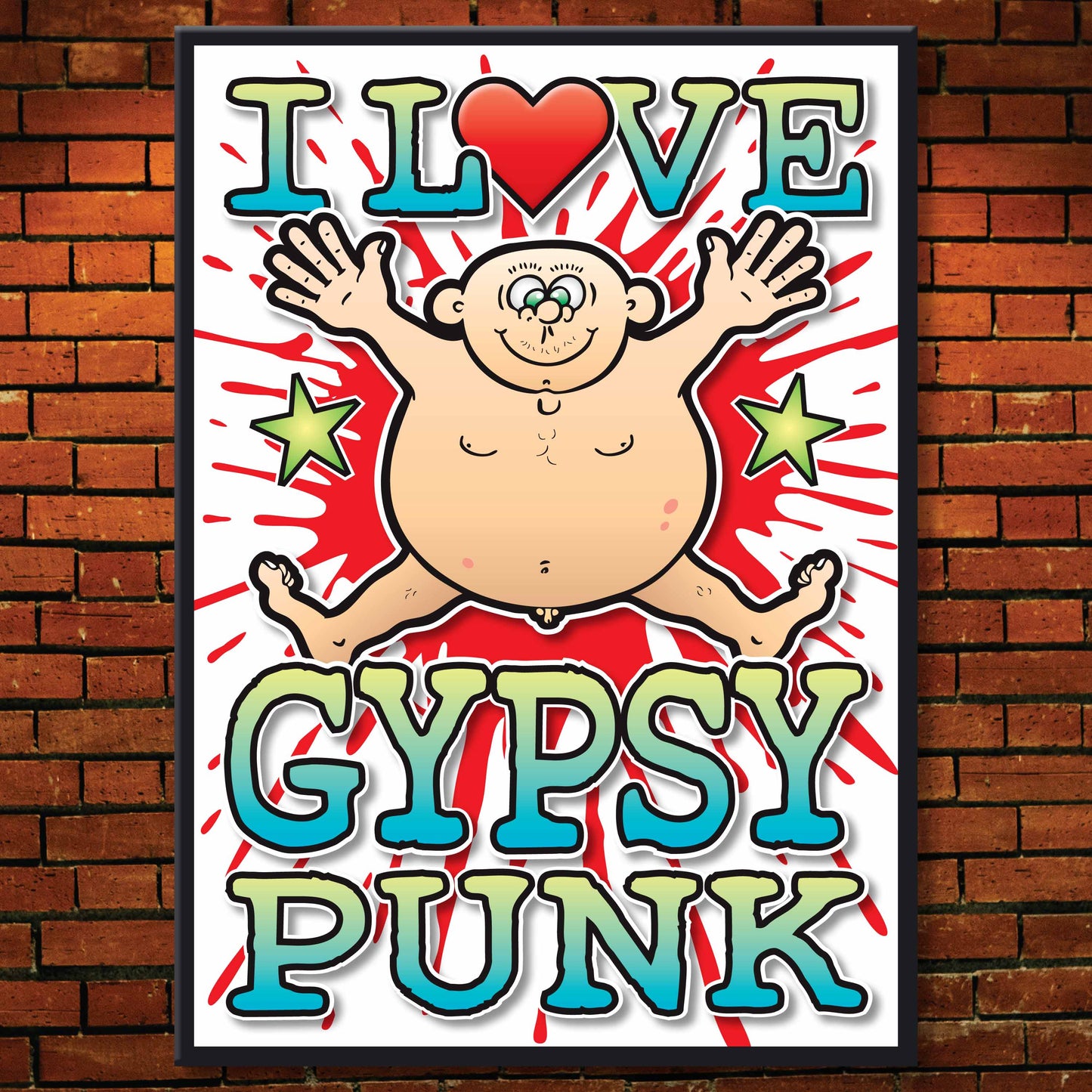 Gypsy Punk Art Print / Love Music Poster / Wall Décor / Rock Guru